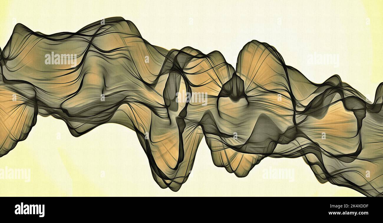 Abstract electrifying lines, smoky fractal pattern, digital ...
