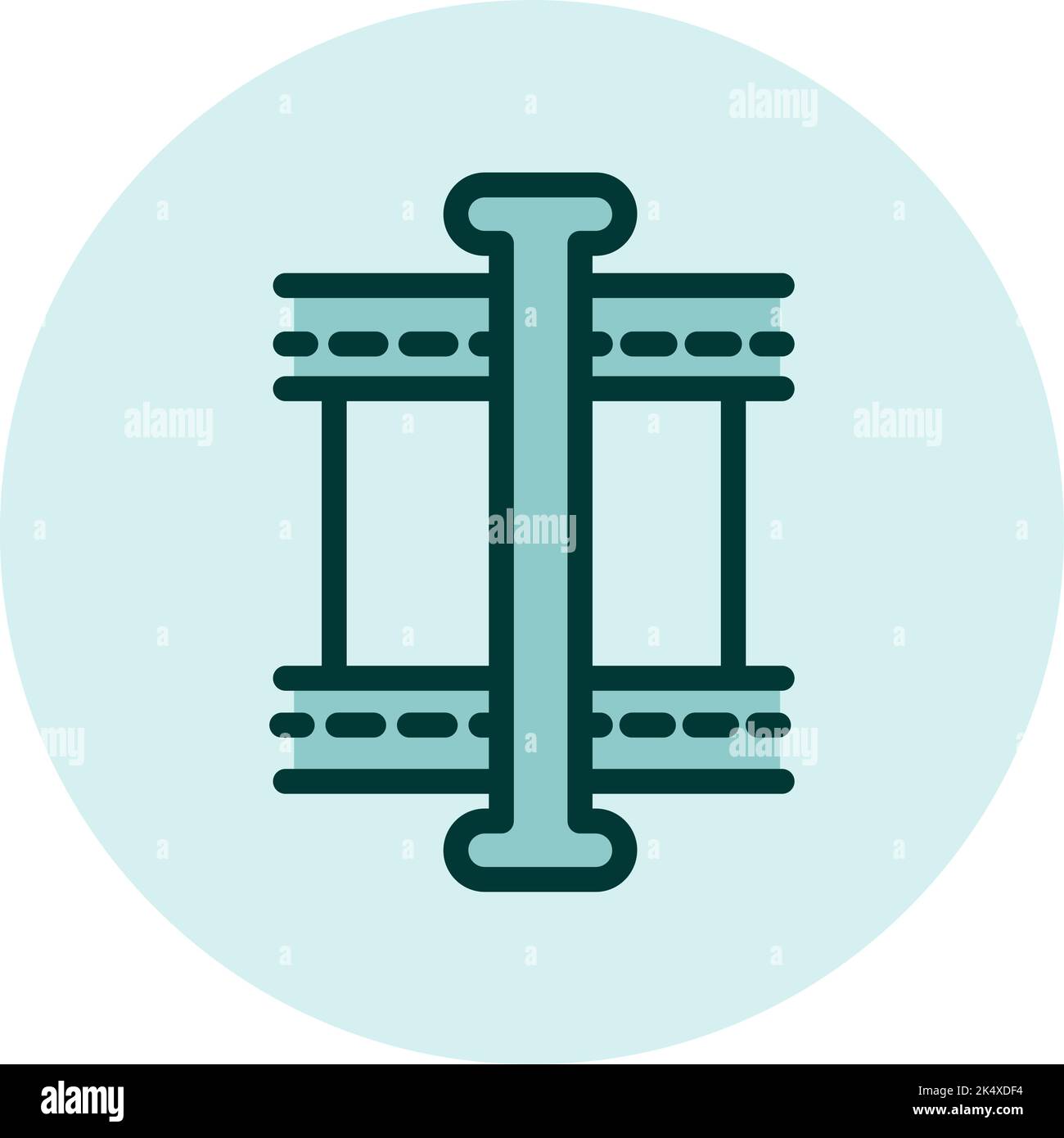 Video editor icon, illustration, vector on a white background. Stock Vector