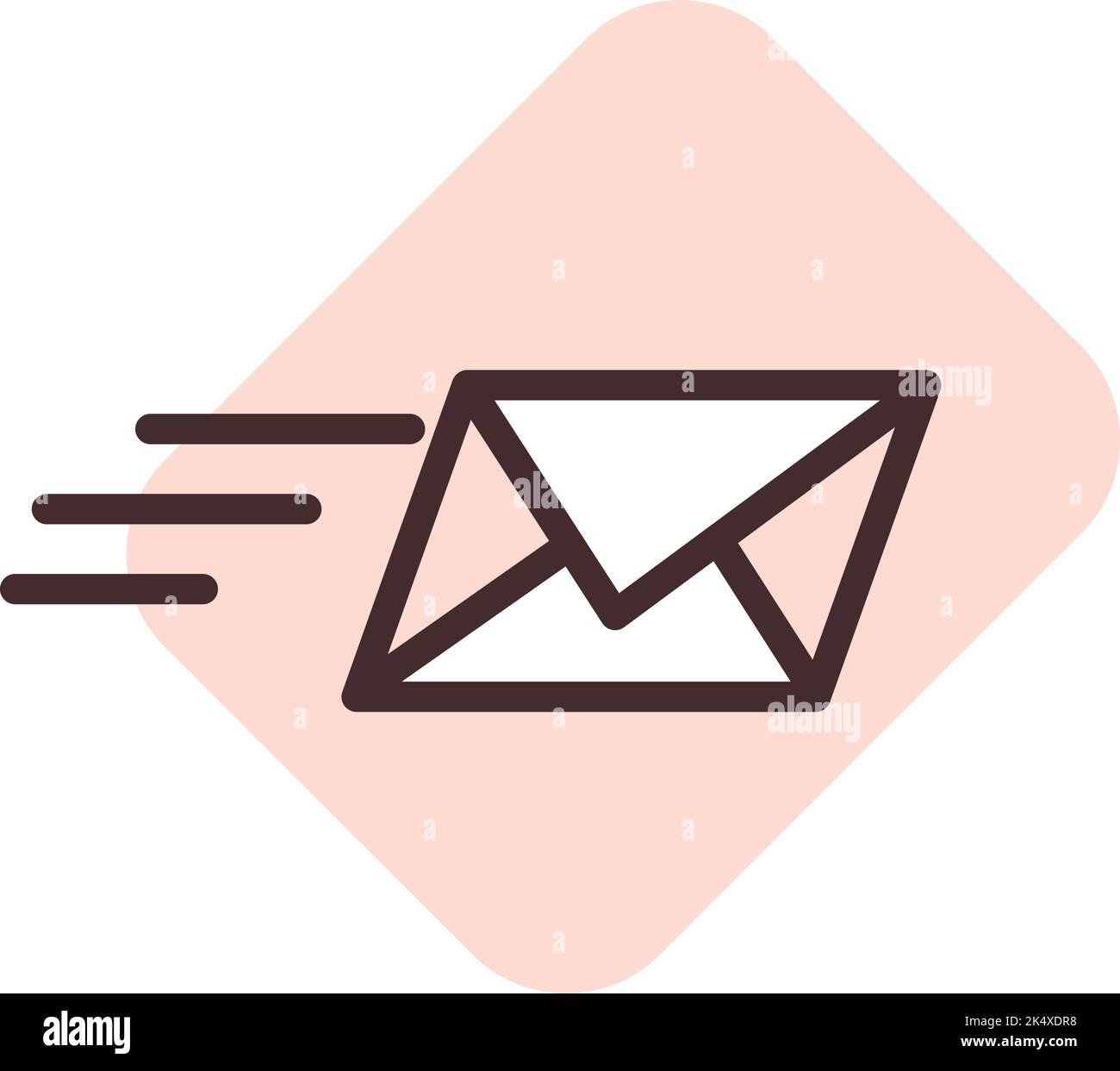 Email verification, illustration, vector on a white background Stock