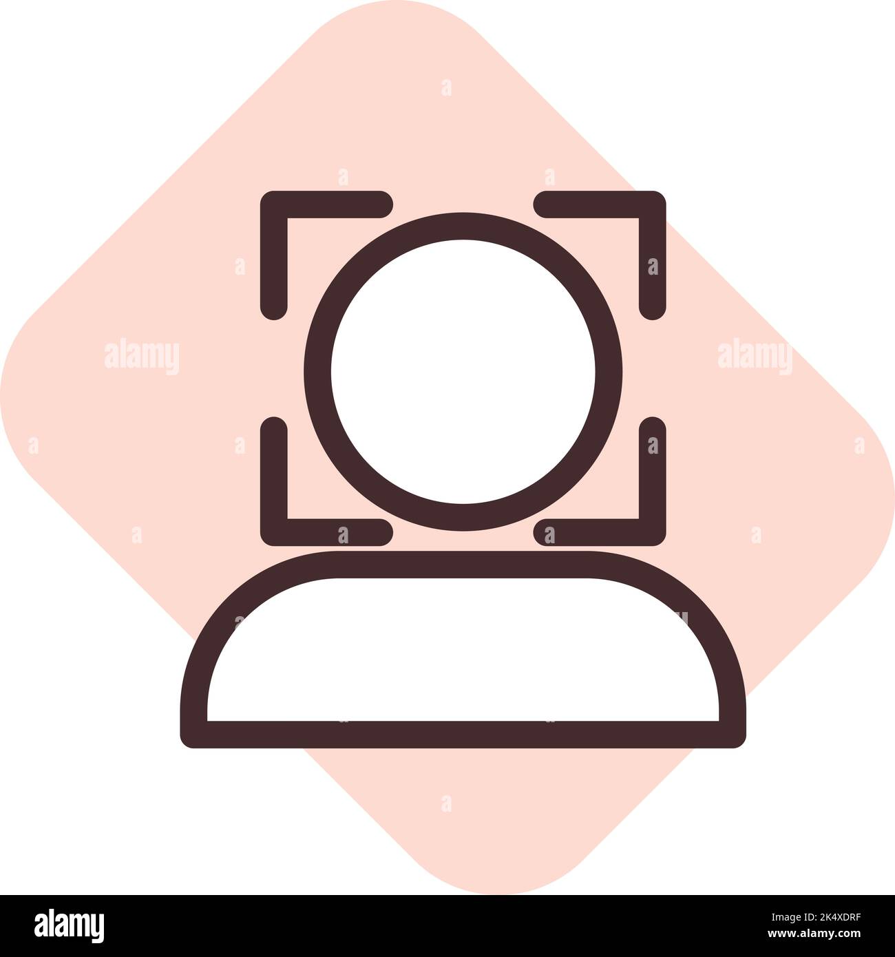 App face id, illustration, vector on a white background. Stock Vector