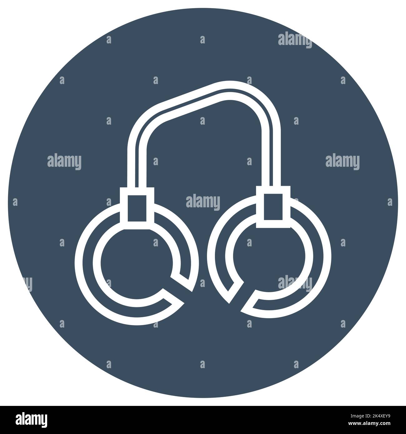 Police handcuffs, illustration, vector on a white background Stock ...