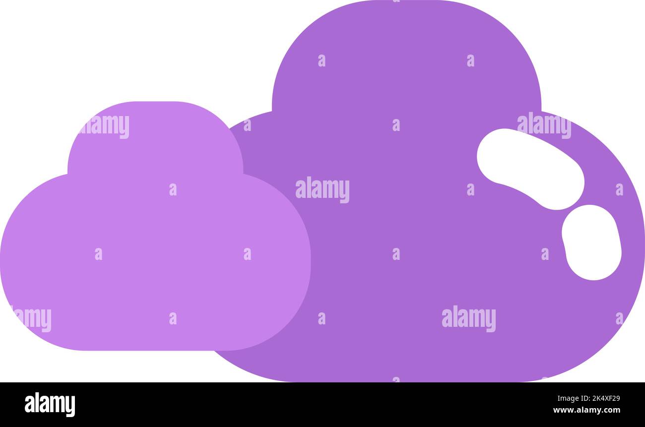 Winter cloud, illustration, vector on a white background. Stock Vector