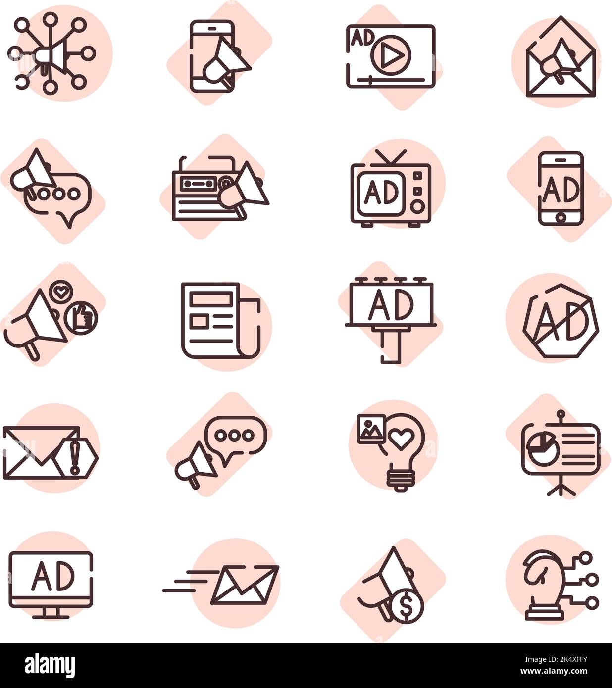 Social ads, illustration, vector on a white background. Stock Vector