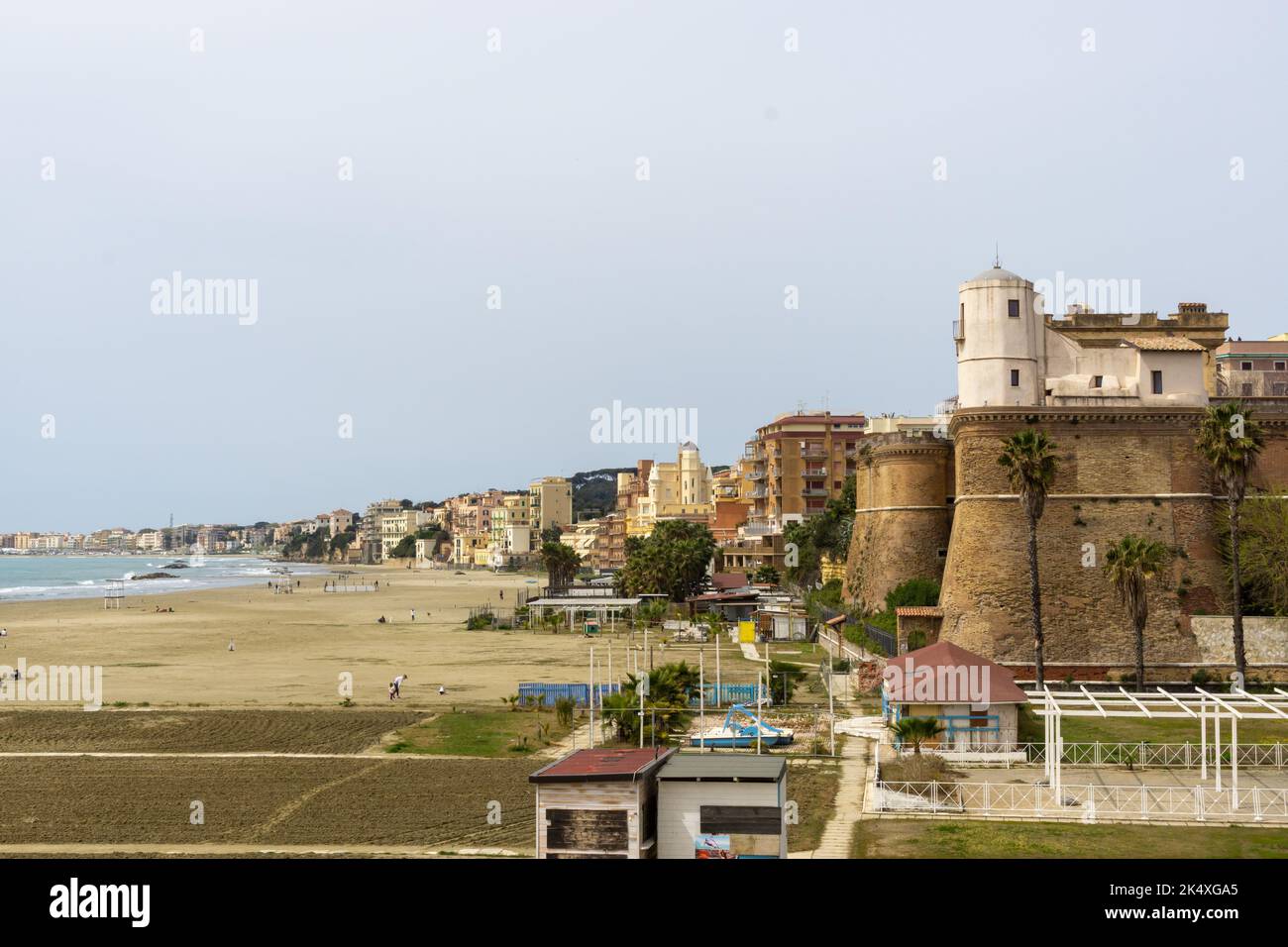 NETTUNO, ROME, ITALY - July 18, 2022: seafront of Neptune a city about 51 kilometres (32 mi) south of Rome Stock Photo