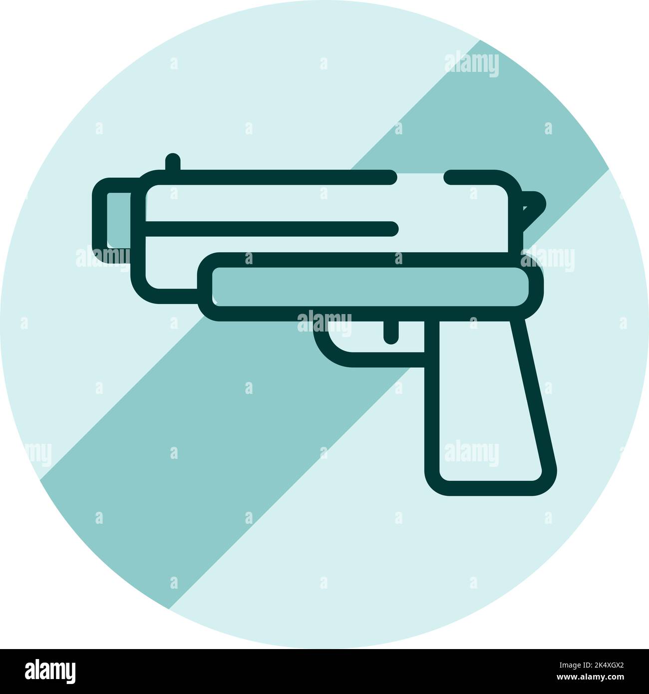 Warning sign no guns, illustration, vector on a white background. Stock Vector