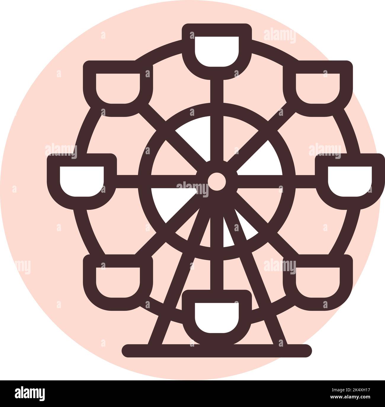 Circus carousel, illustration, vector on a white background. Stock Vector