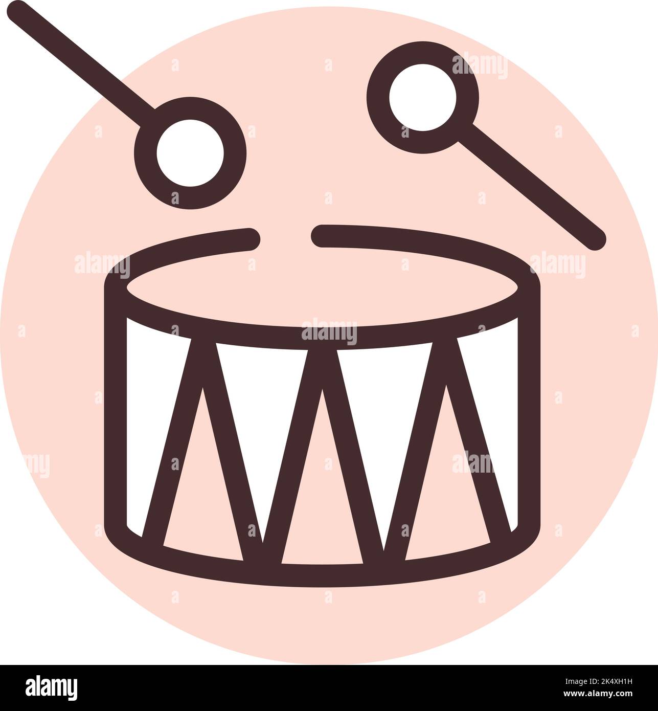 Circus drums, illustration, vector on a white background. Stock Vector