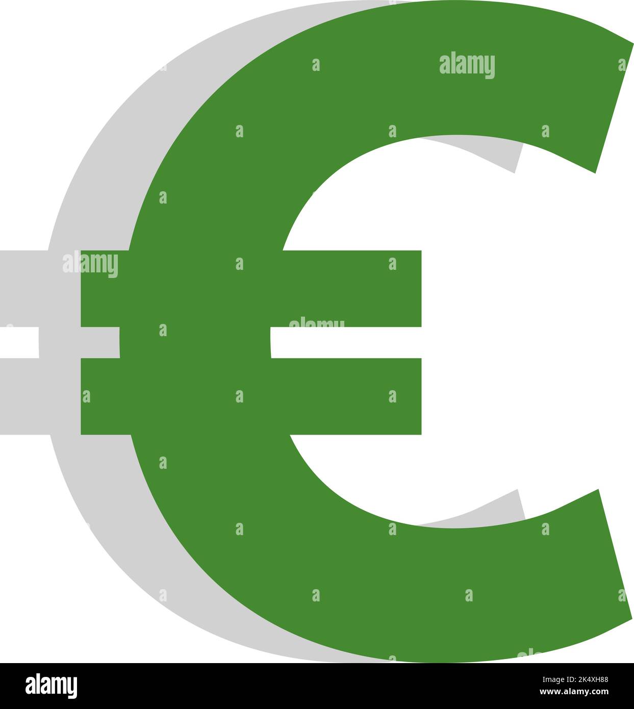 Banking euro, illustration, vector on a white background. Stock Vector