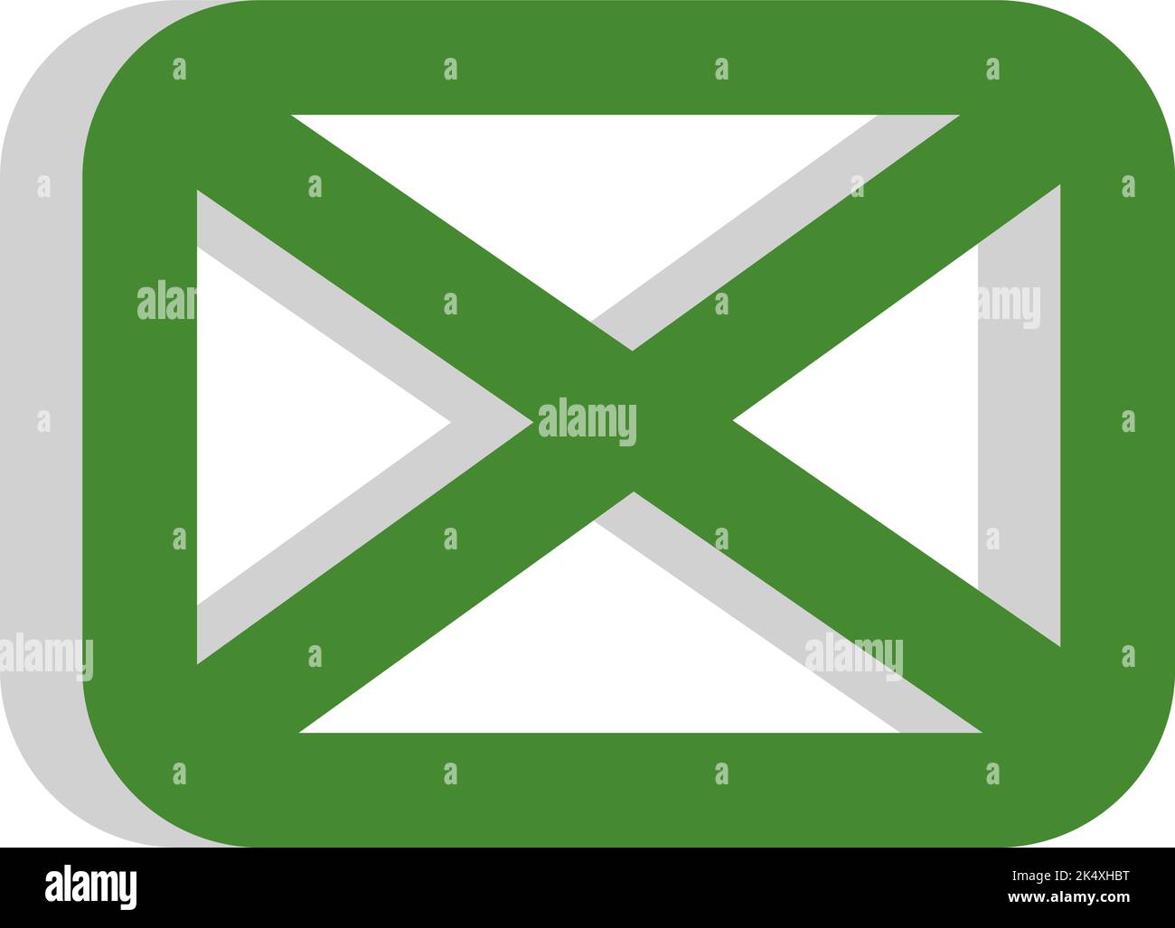 Banking letter, illustration, vector on a white background. Stock Vector