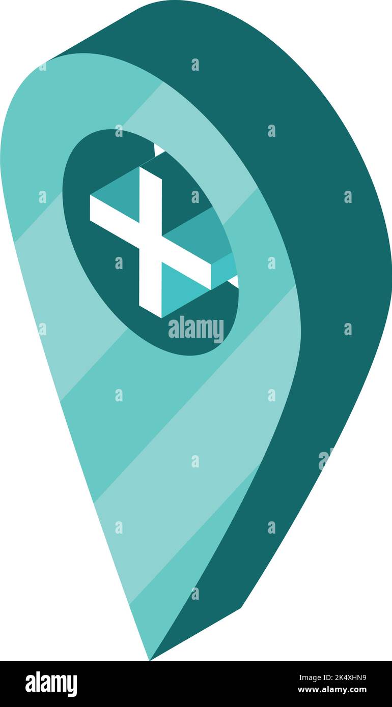 isometric location pin medical Stock Vector Image & Art - Alamy