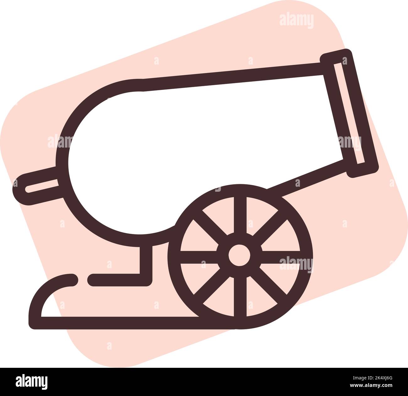 Circus cannon, illustration, vector on a white background Stock Vector