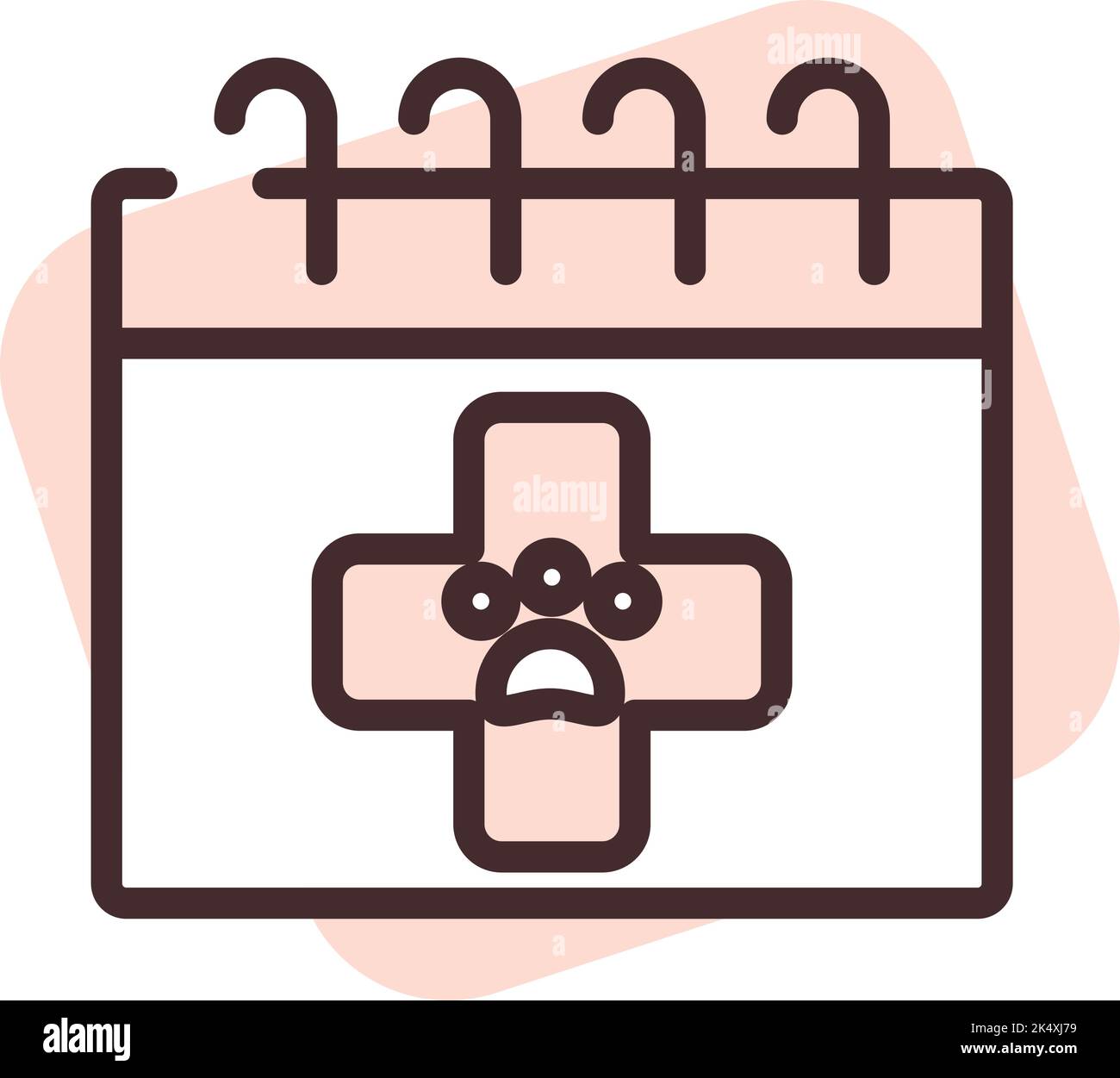 Pet vet appointment, illustration, vector on a white background. Stock Vector