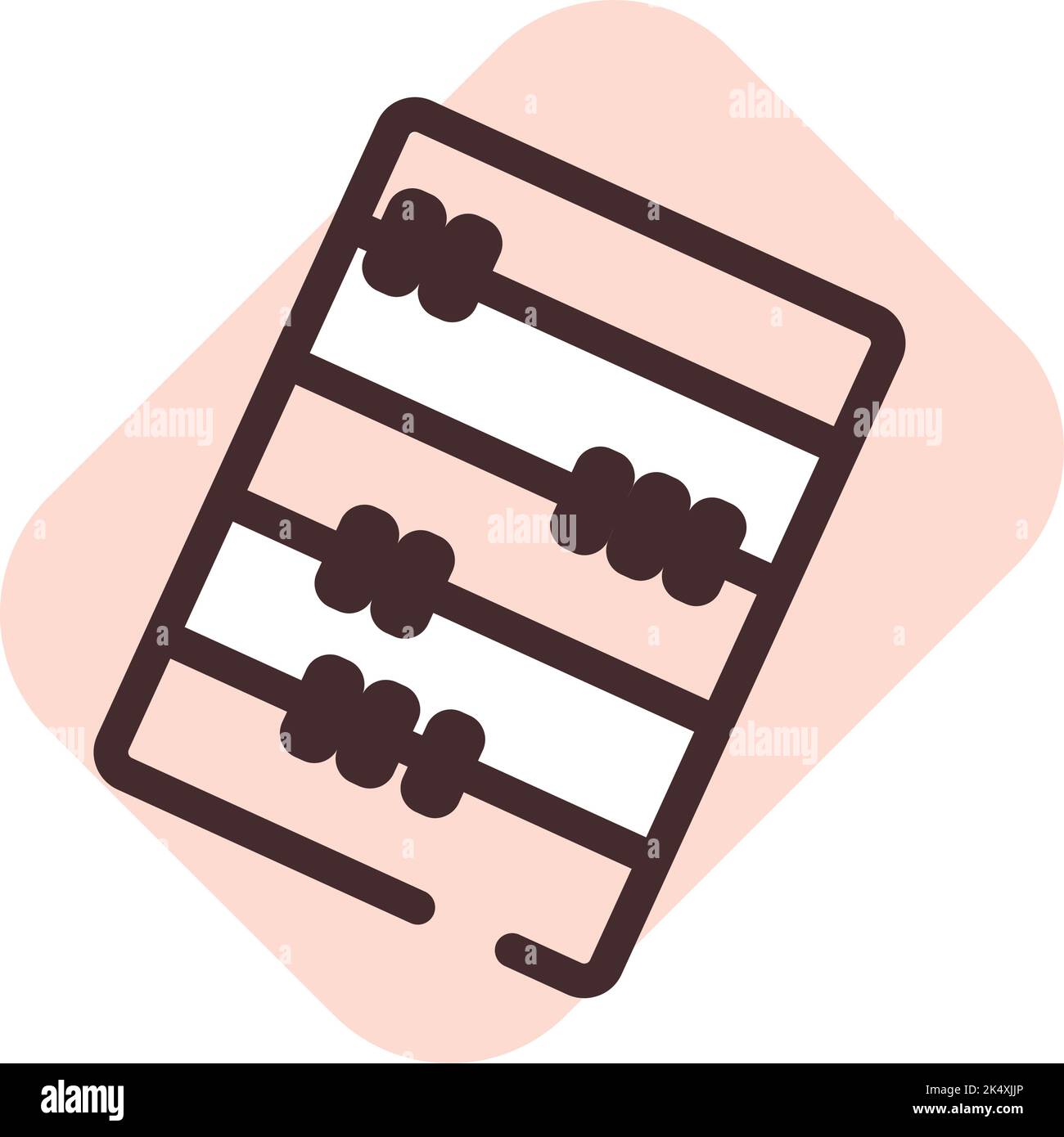 Education abacus, illustration, vector on a white background. Stock Vector