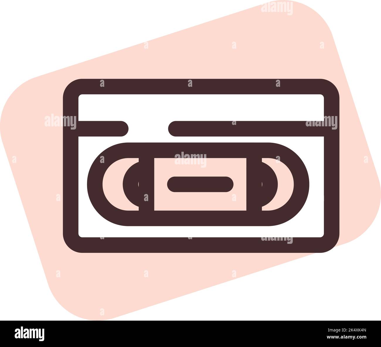 Theater casette, illustration, vector on a white background. Stock Vector