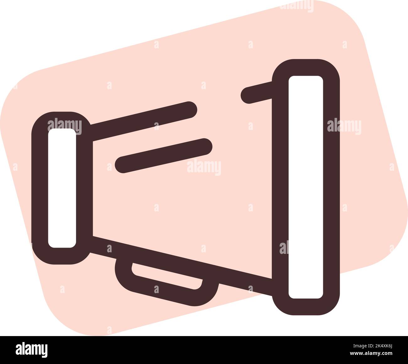 Theater megaphone, illustration, vector on a white background. Stock Vector