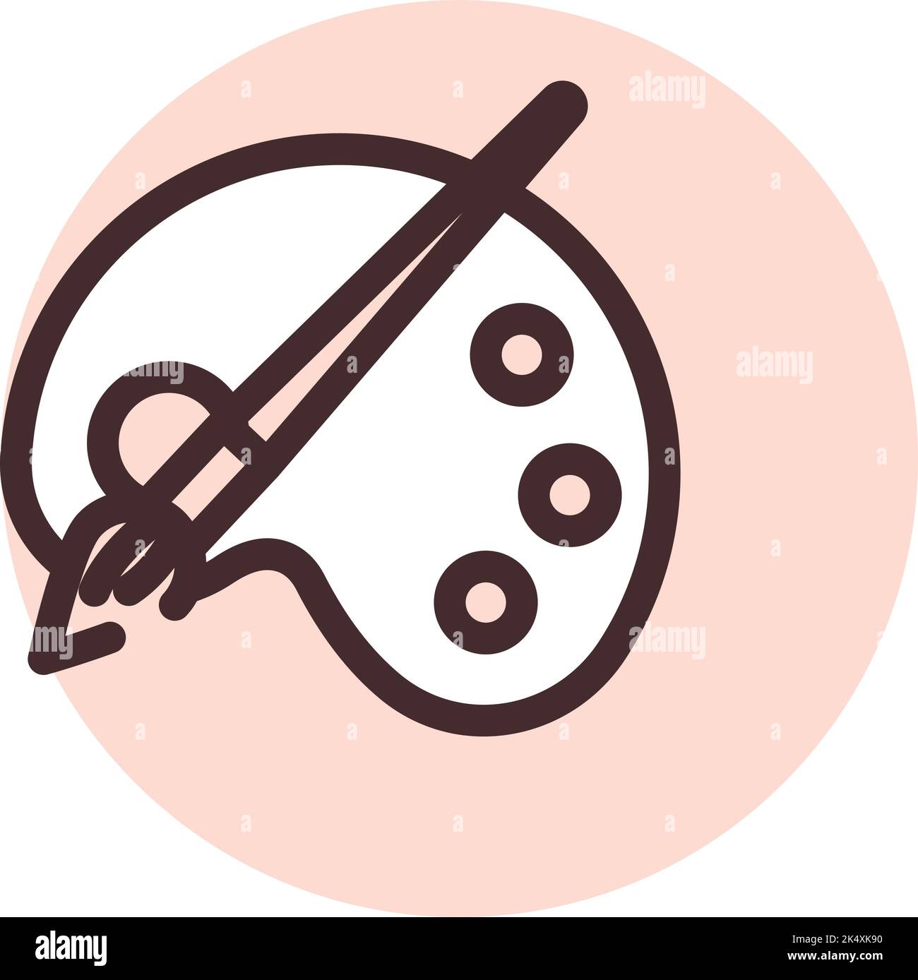 Art palette, illustration, vector on a white background Stock Vector ...