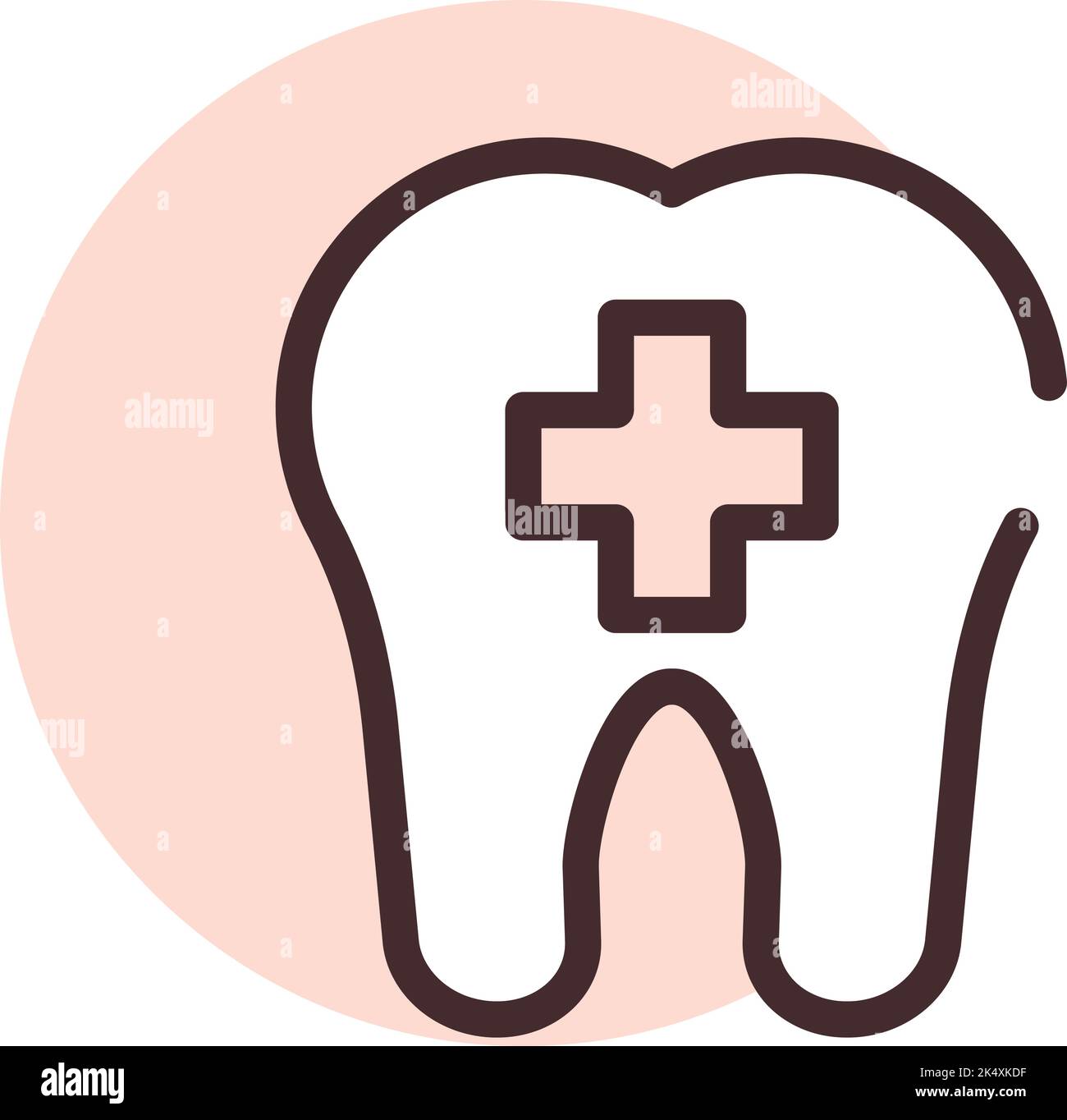 Vet appointment, illustration, vector on a white background. Stock Vector