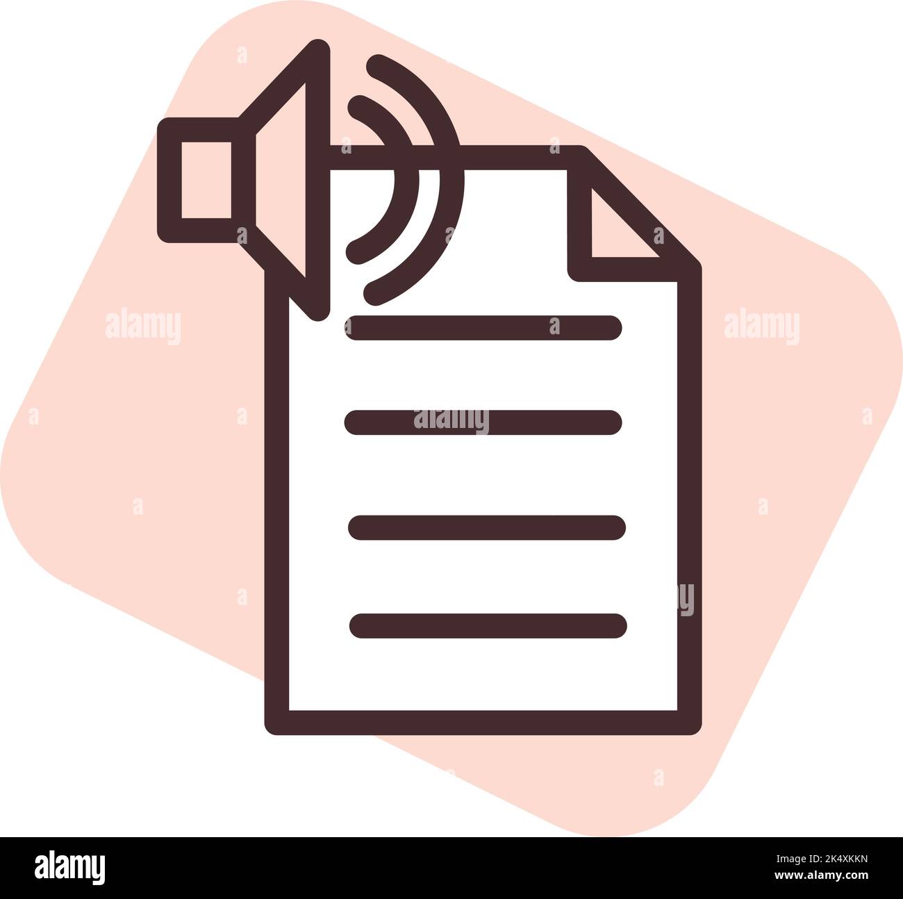 Disability audio text, illustration, vector on a white background. Stock Vector