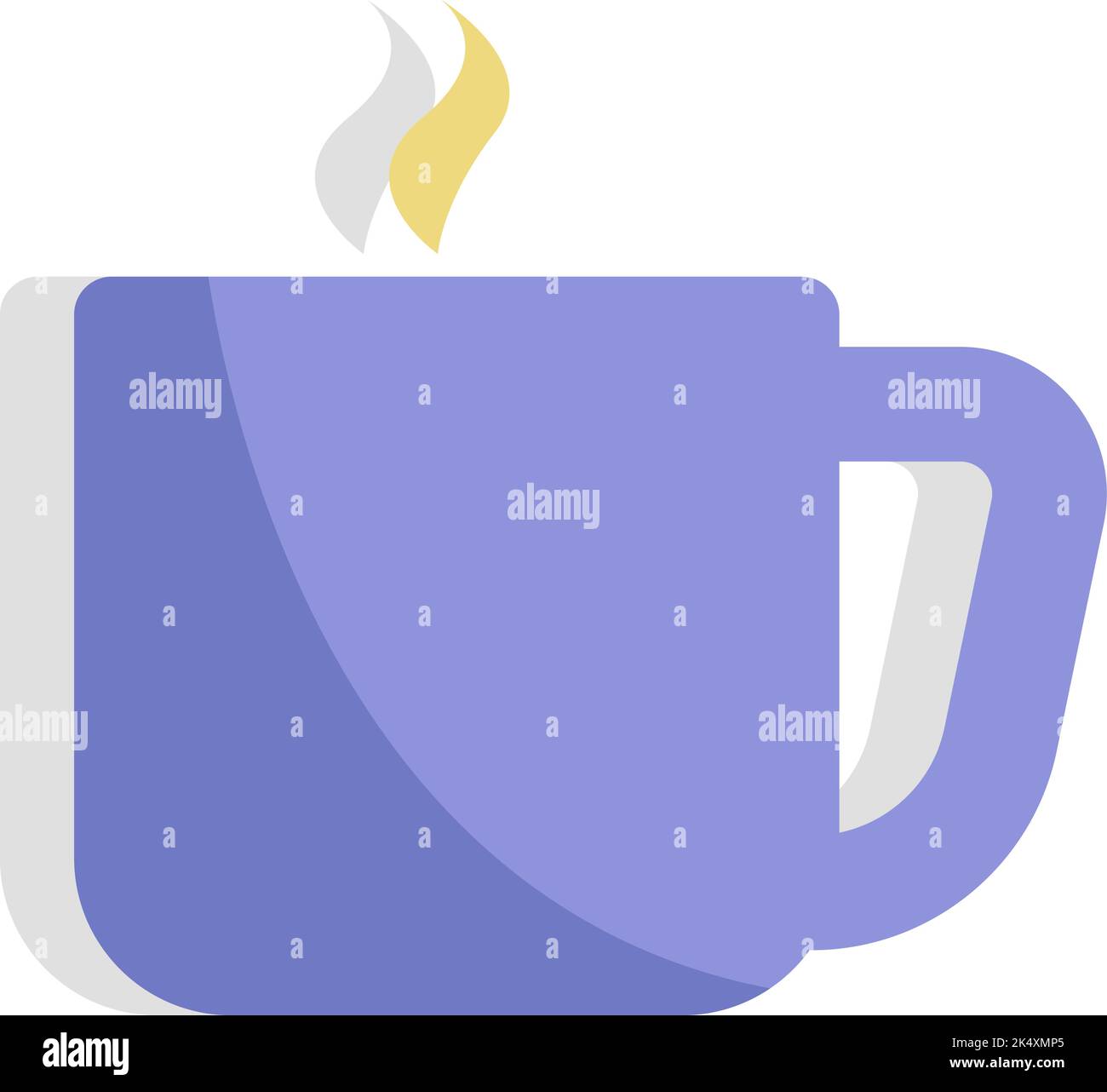 Hot tea in a cup, illustration, vector on a white background. Stock Vector