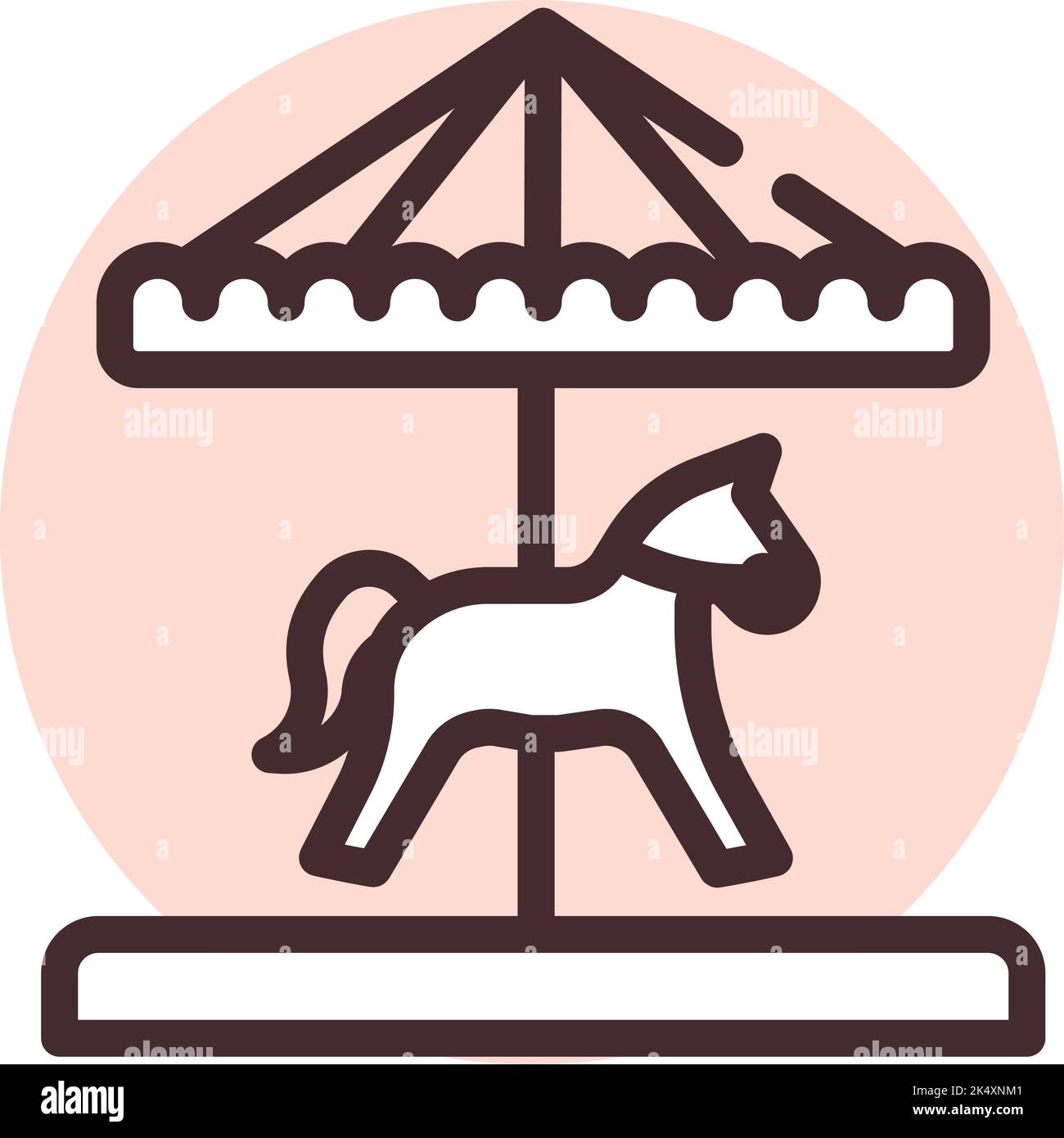 Circus kid carousel, illustration, vector on a white background. Stock Vector