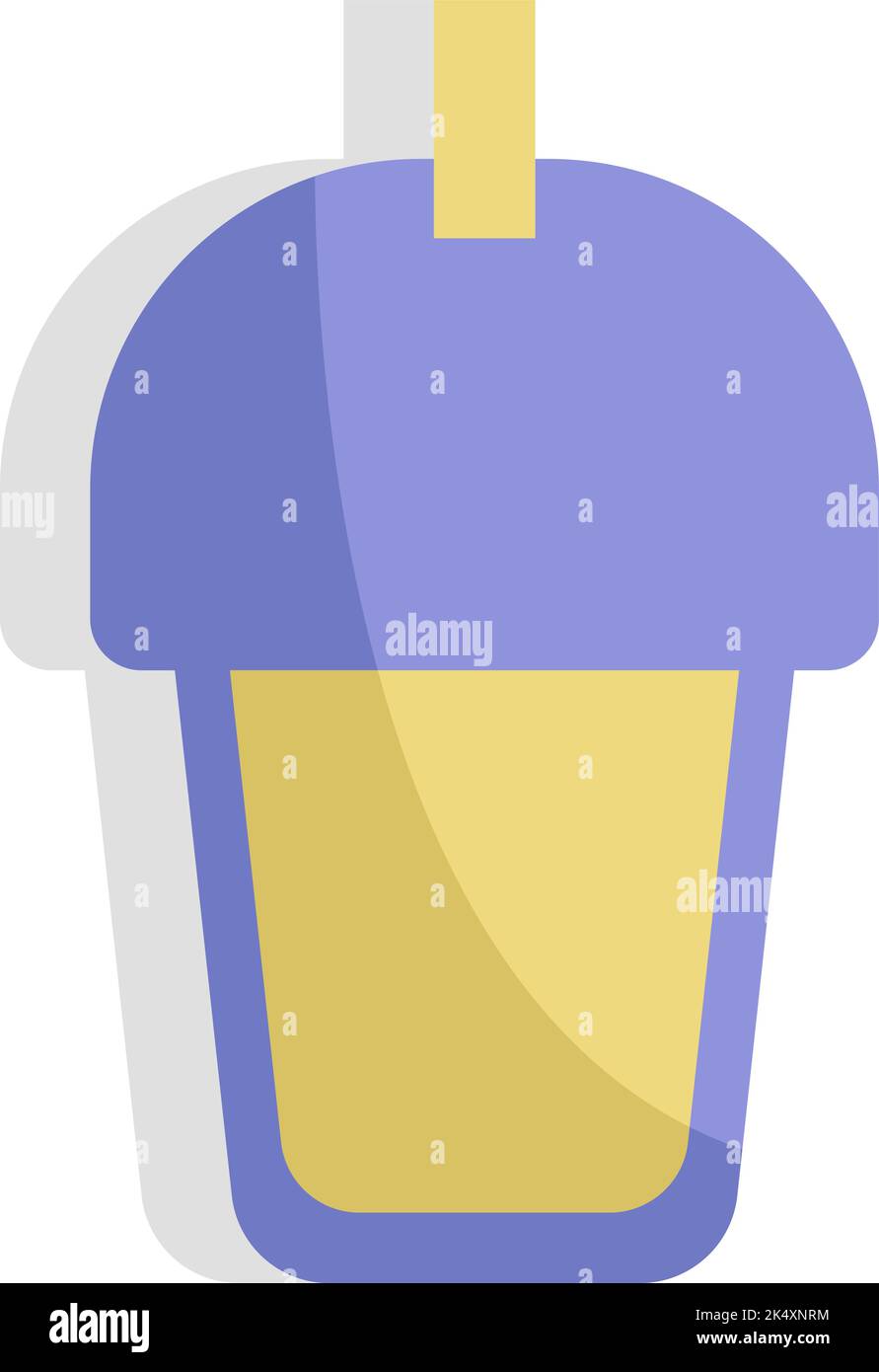 Juice in cup, illustration, vector on a white background. Stock Vector