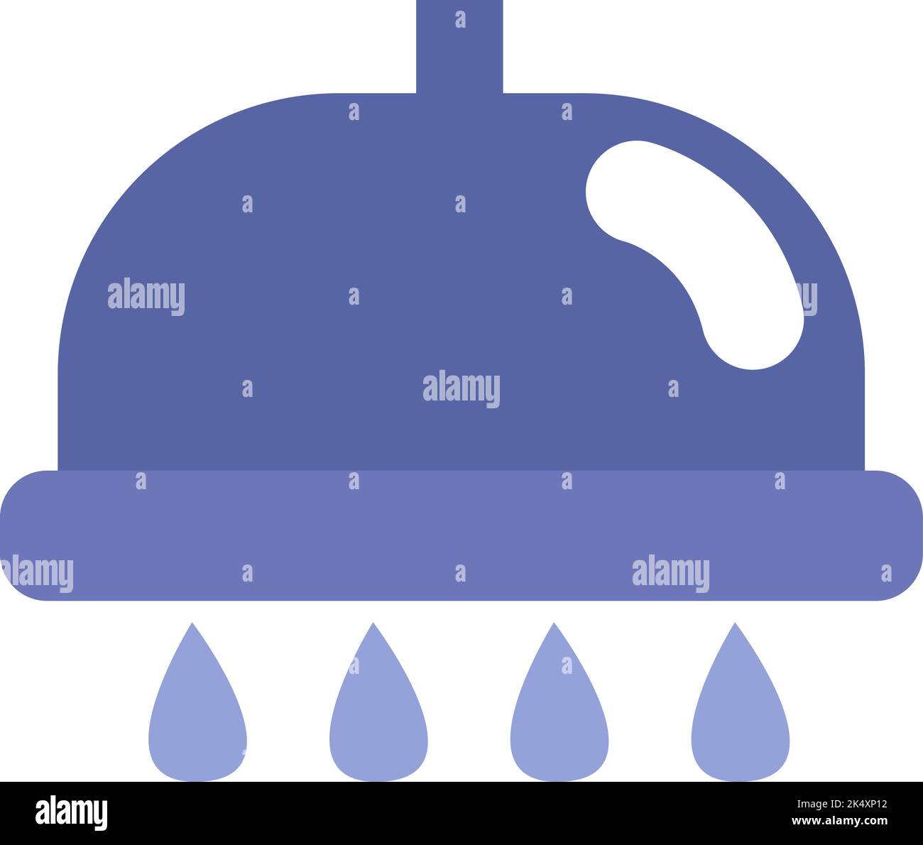 Hot shower, illustration, vector on a white background Stock Vector