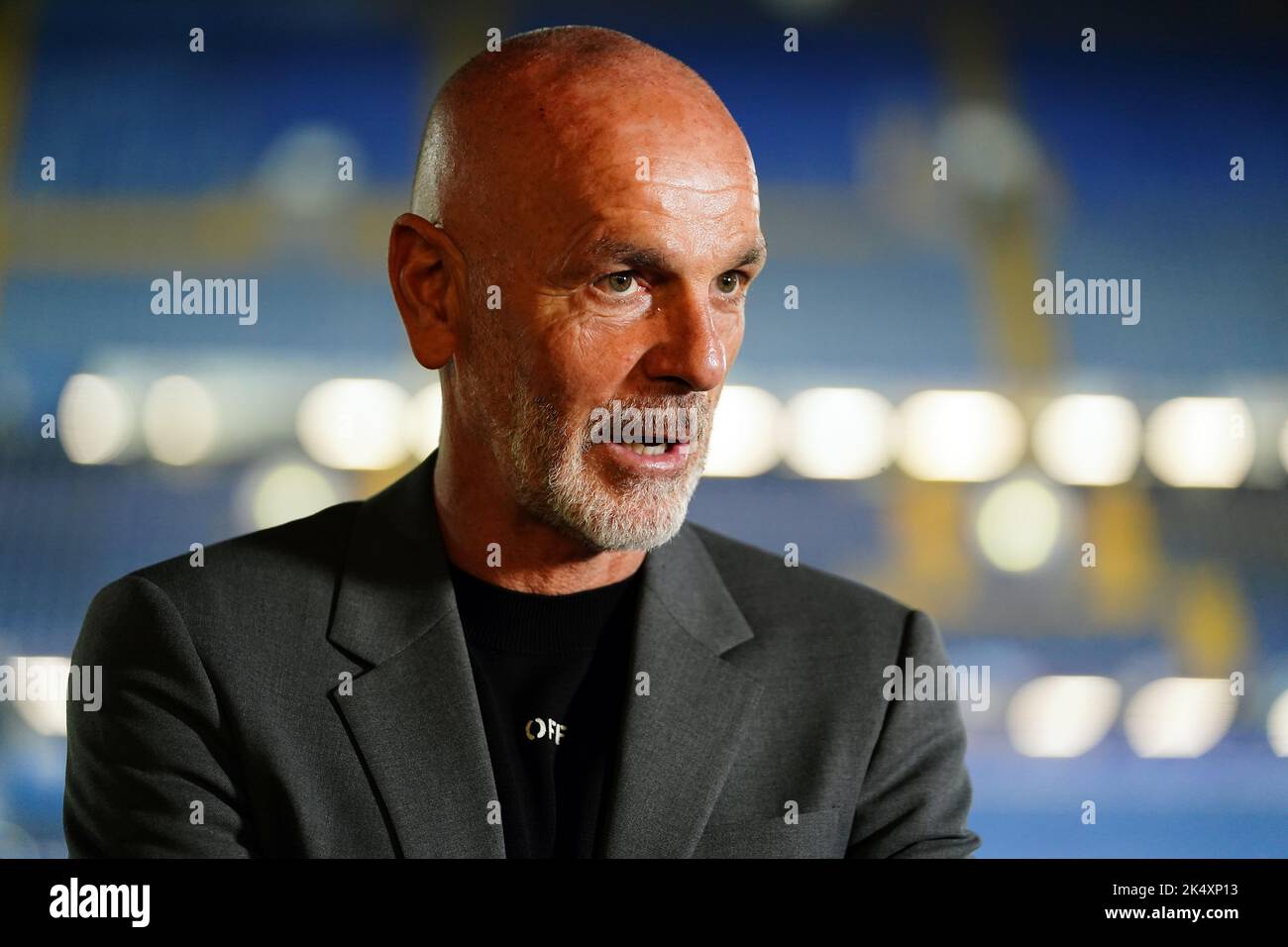AC Milan manager Stefano Pioli during a press conference at Stamford Bridge, London. Picture date: Tuesday October 4, 2022. Stock Photo