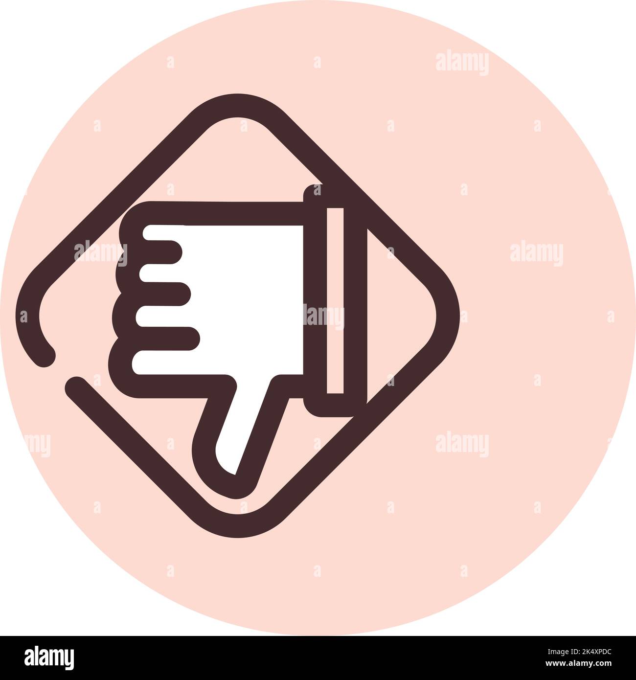 Marketing dislike, illustration, vector on a white background. Stock Vector