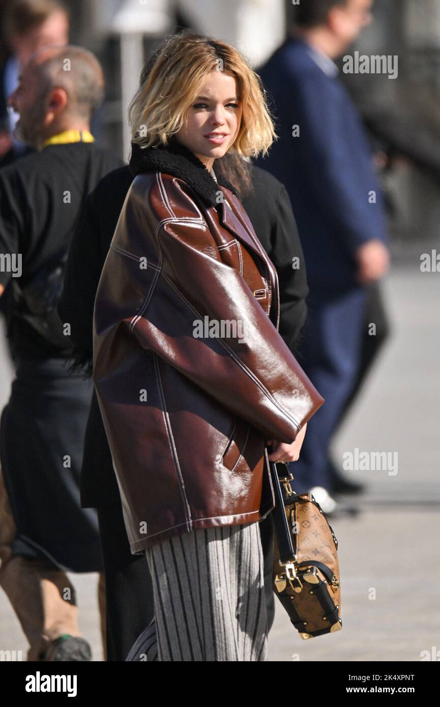 Paris, France. 04th Oct, 2022. Milly Alcock attends the Louis Vuitton
