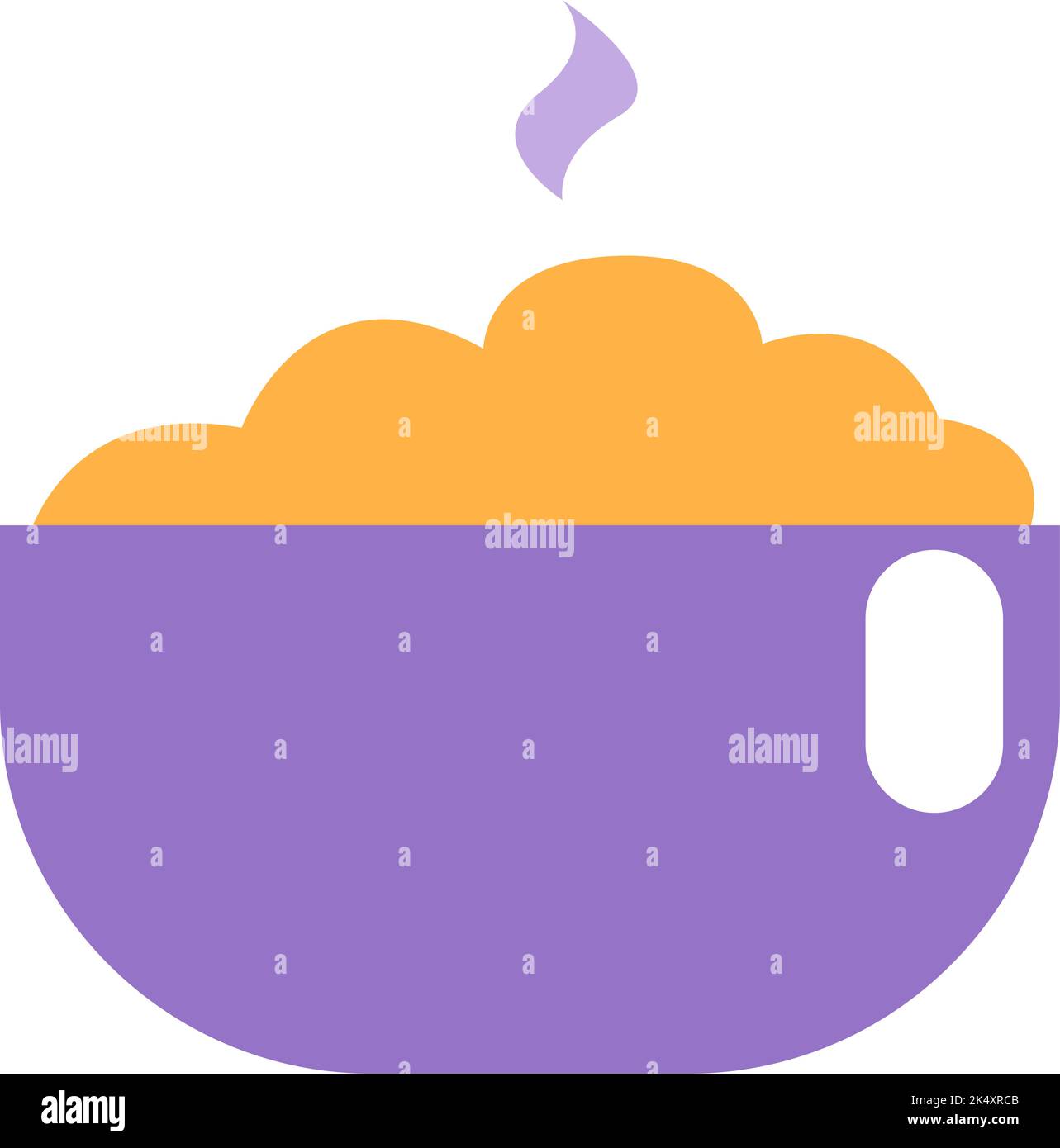 Kindergarten porridge, illustration, vector on a white background Stock ...