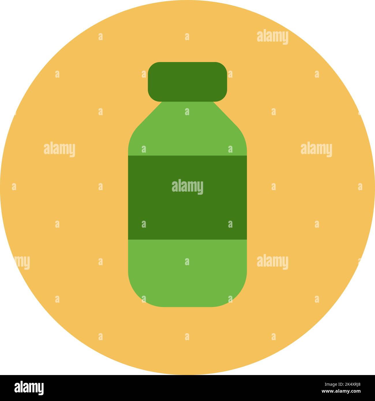 Ecology green bottle, illustration, vector on a white background Stock ...