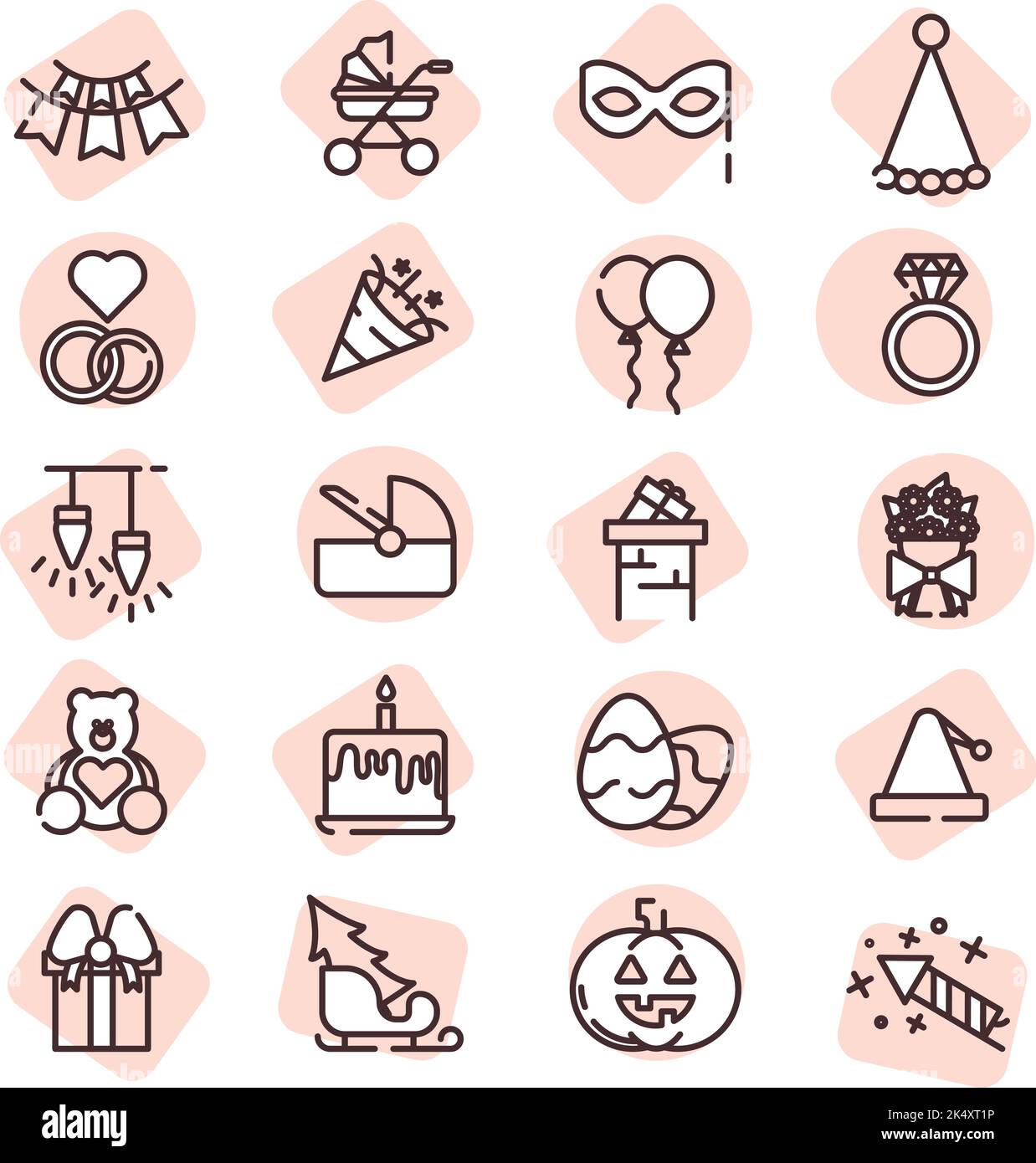 Celebration events, illustration, vector on a white background Stock ...
