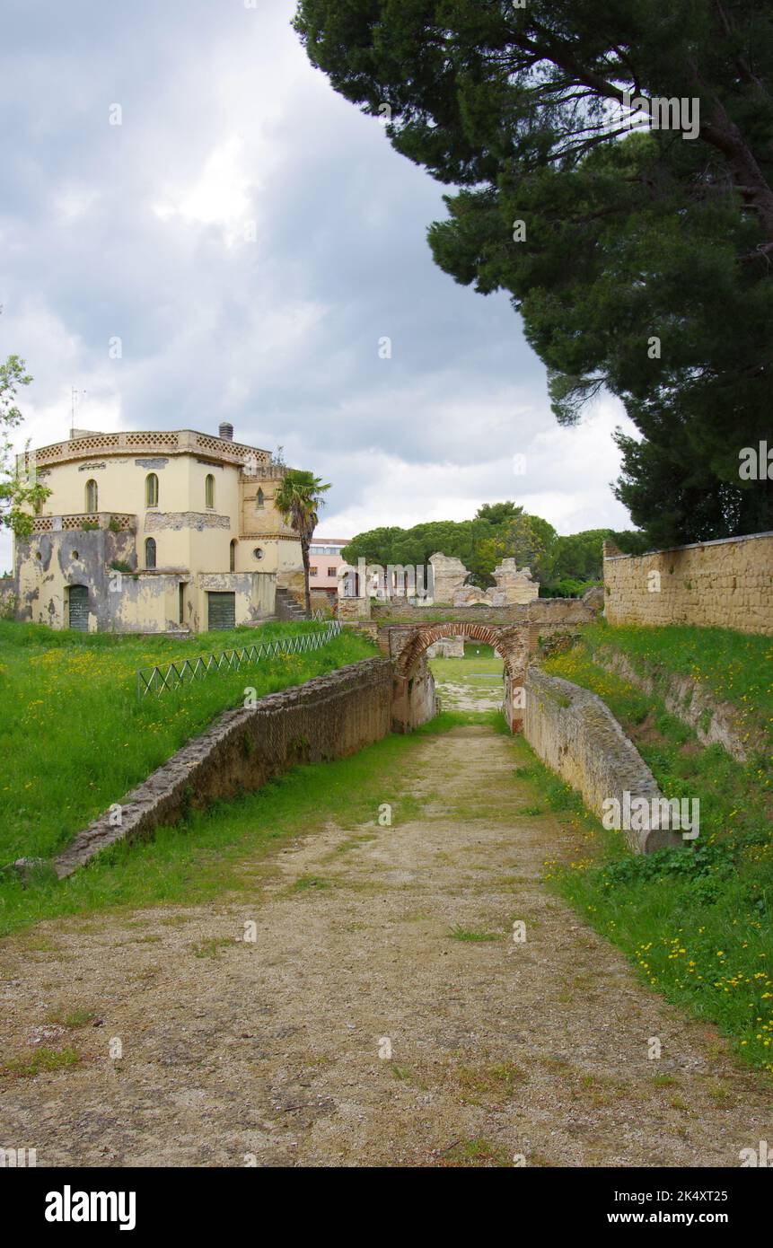 Larino -Molise -Remains of the Roman amphitheater I century. AD, it was ...
