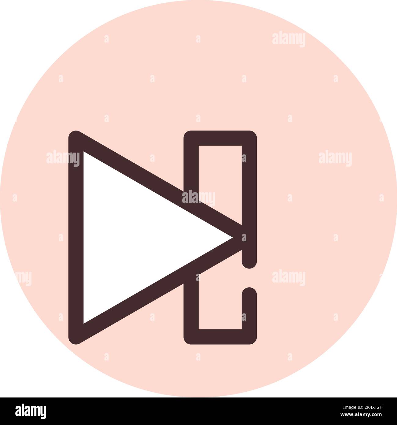 Phone next option, illustration, vector on a white background. Stock Vector