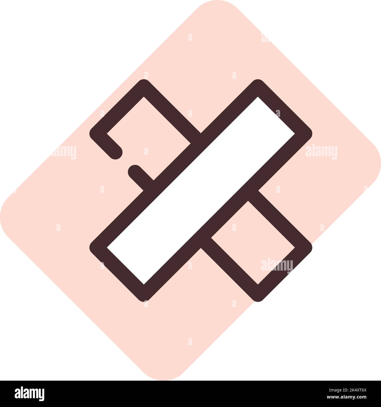 Phone cancel, illustration, vector on a white background. Stock Vector