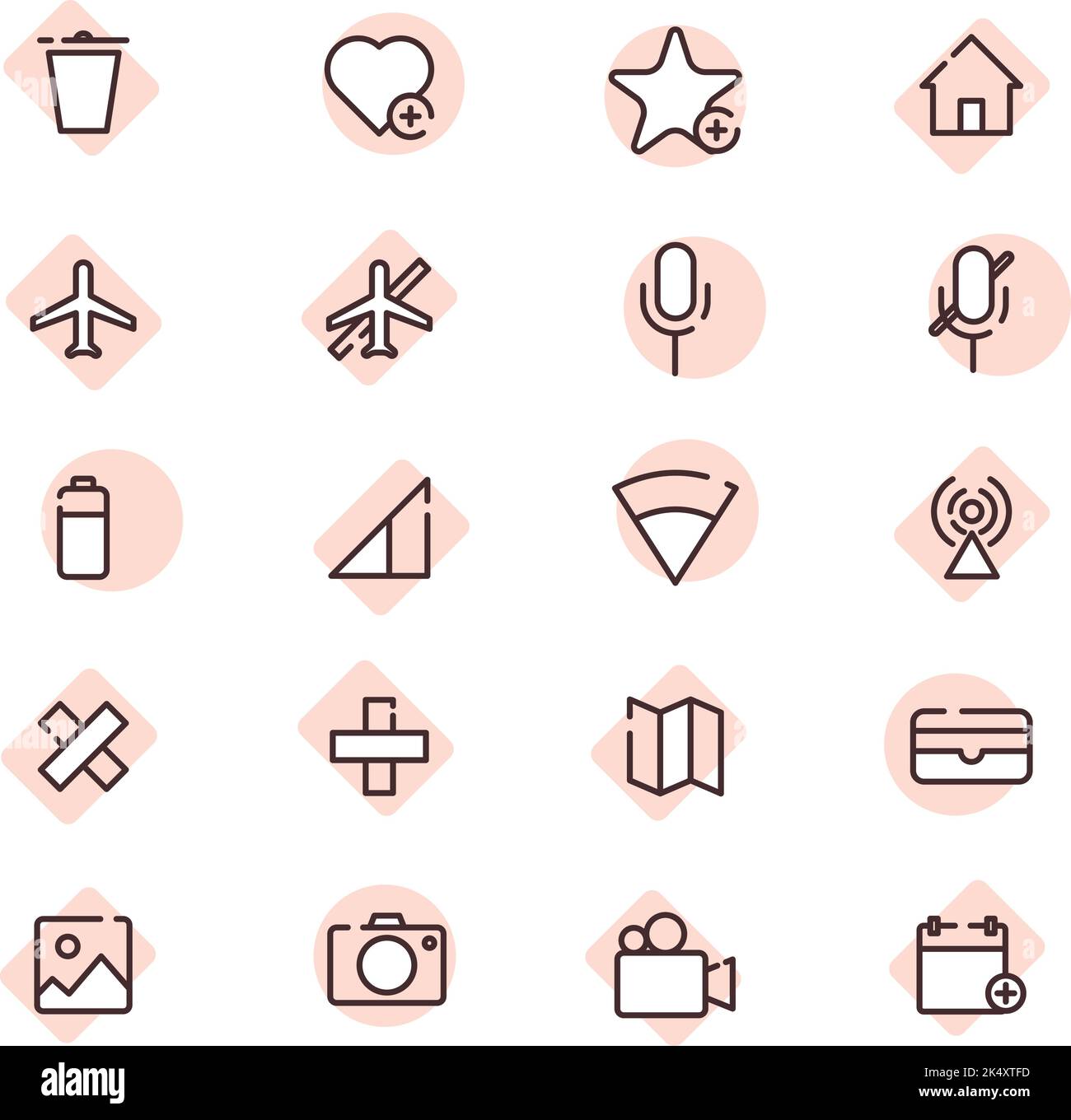 Phone buttons, illustration, vector on a white background. Stock Vector