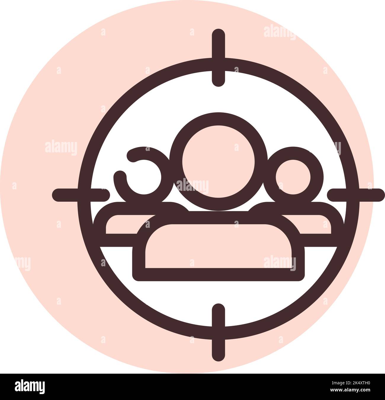 Marketing target, illustration, vector on a white background Stock ...