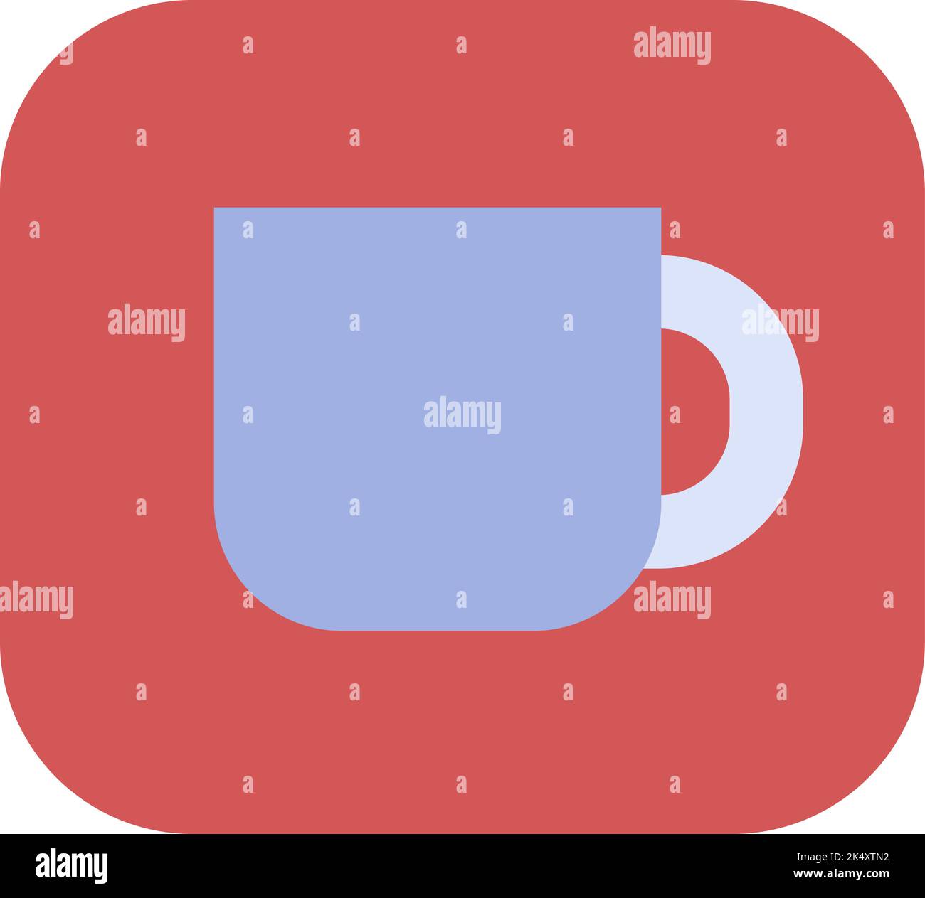Office cup, illustration, vector on a white background. Stock Vector