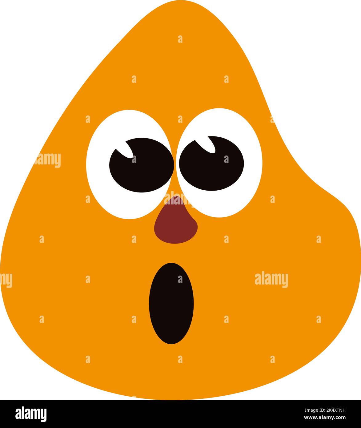 Orange monster, illustration, vector on a white background. Stock Vector