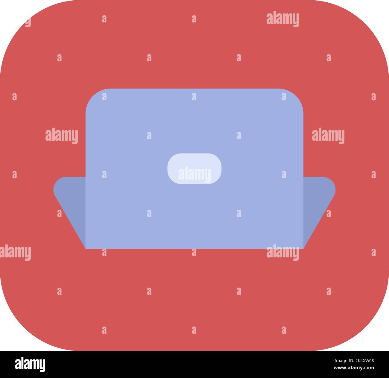 Grey office laptop, illustration, vector on a white background. Stock Vector