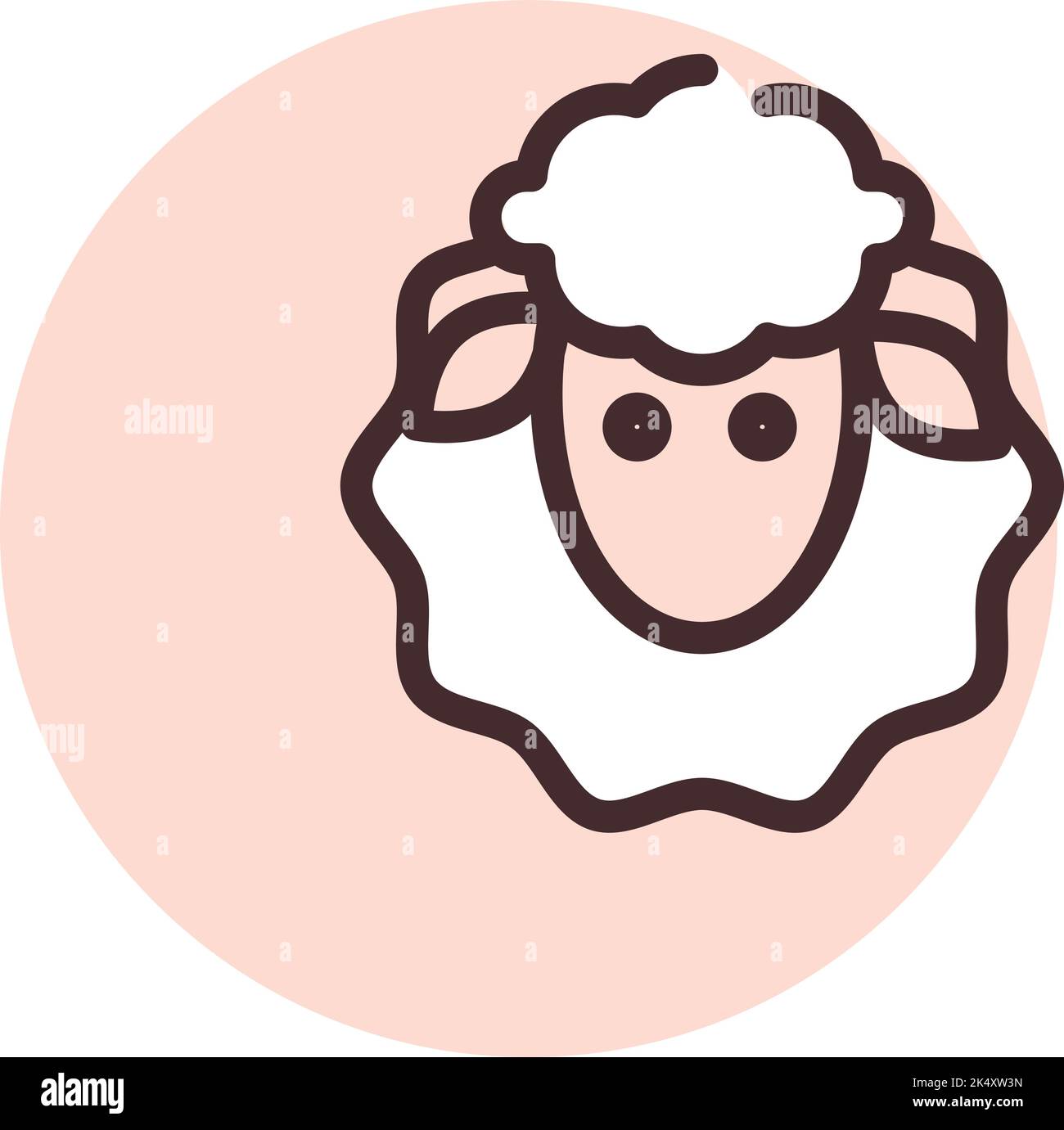 Restaurant sheep, illustration, vector on a white background Stock