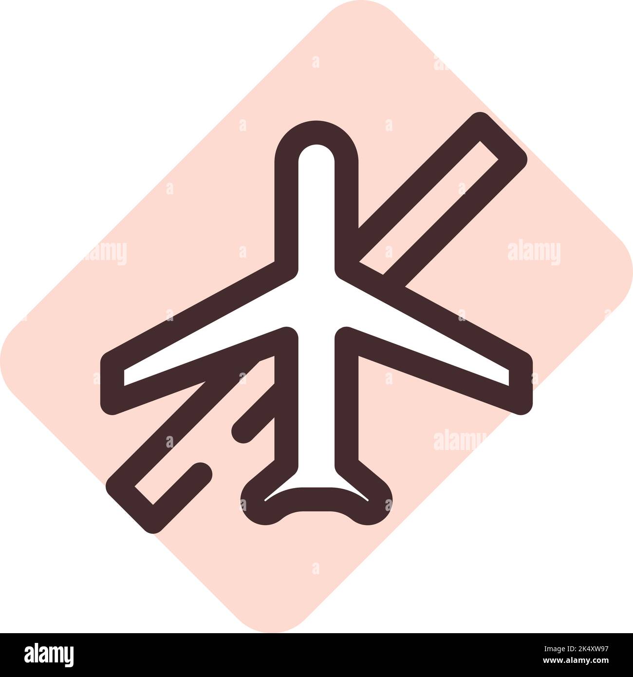 Phone airplane mode off, illustration, vector on a white background. Stock Vector