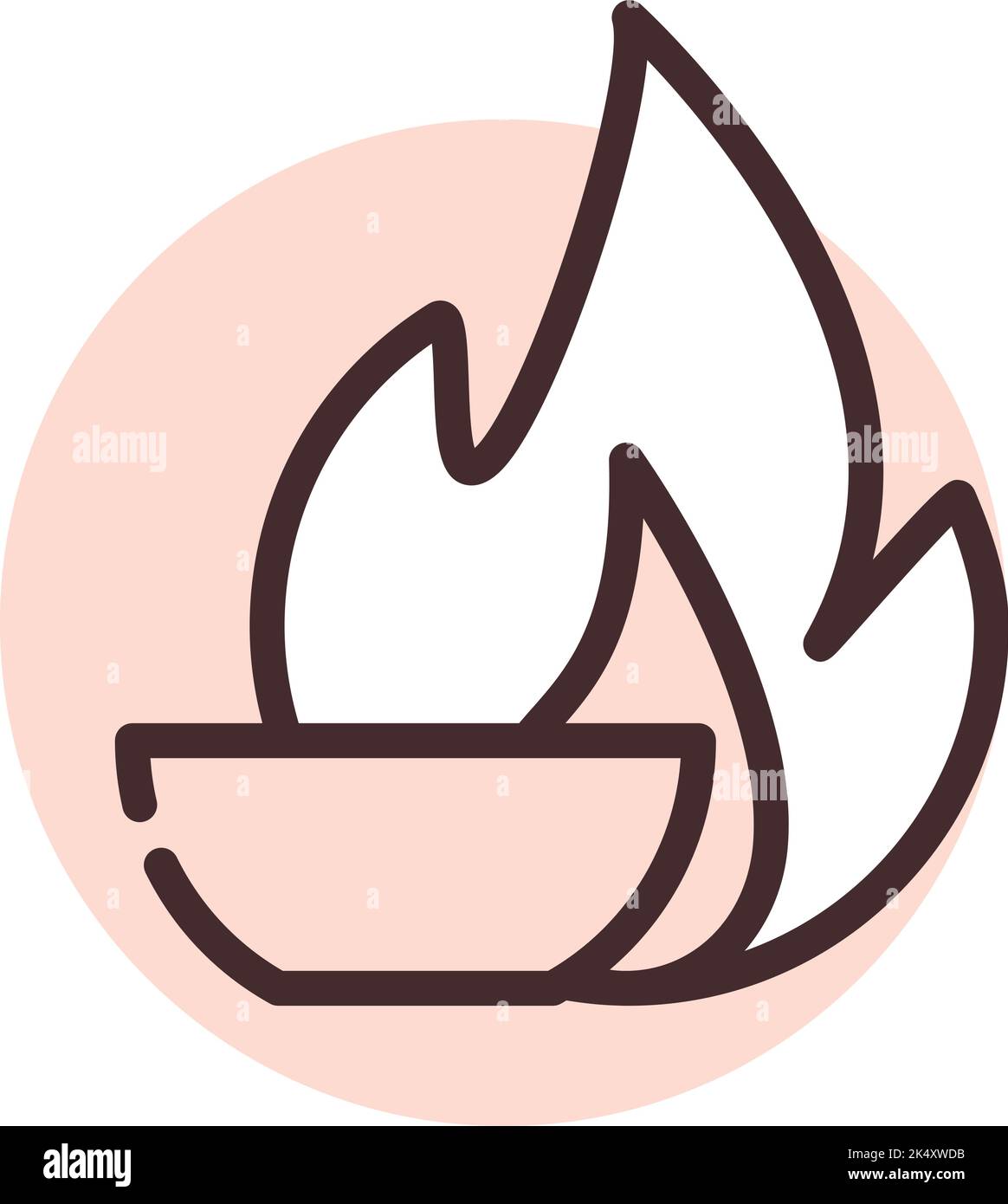 Burning clay, illustration, vector on a white background. Stock Vector
