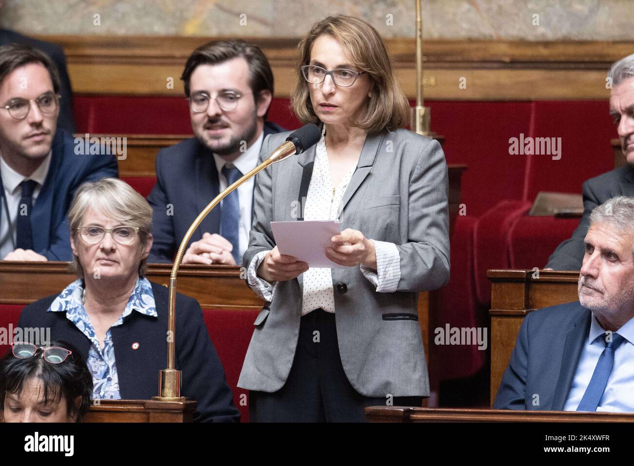 Deputy Fatiha Keloua-Hachi attends a session of Questions to the Government at the French National Assembly, on October 4, 2022 in Paris, France. Photo by David Niviere/ABACAPRESS.COM Stock Photo