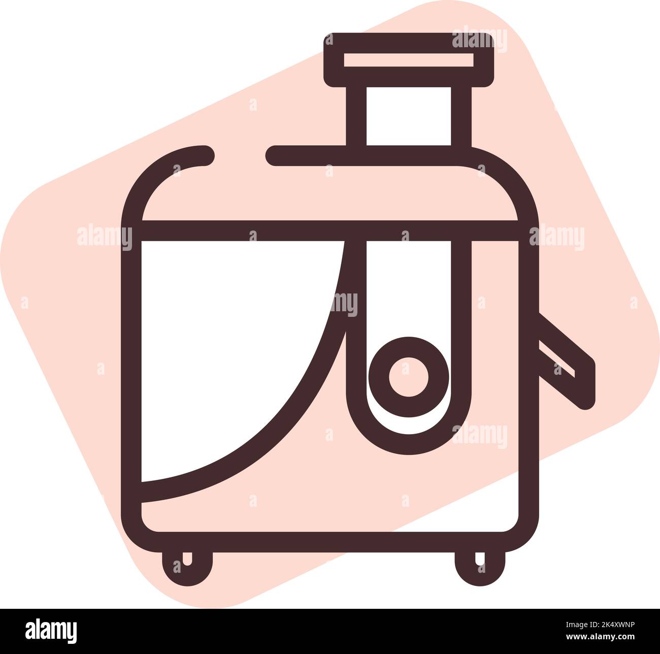 Restaurant juicer, illustration, vector on a white background. Stock Vector