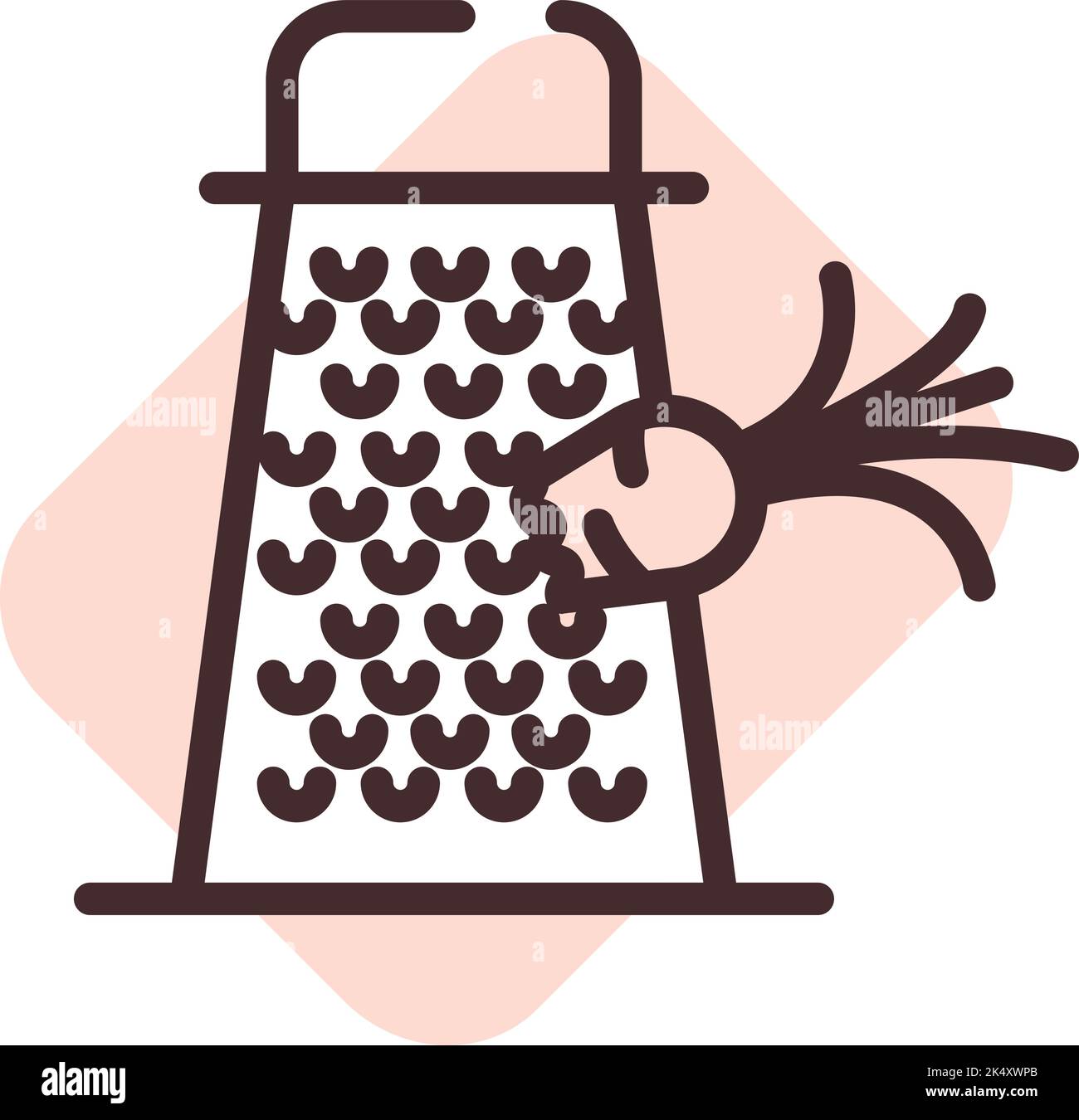 Restaurant grater, illustration, vector on a white background. Stock Vector