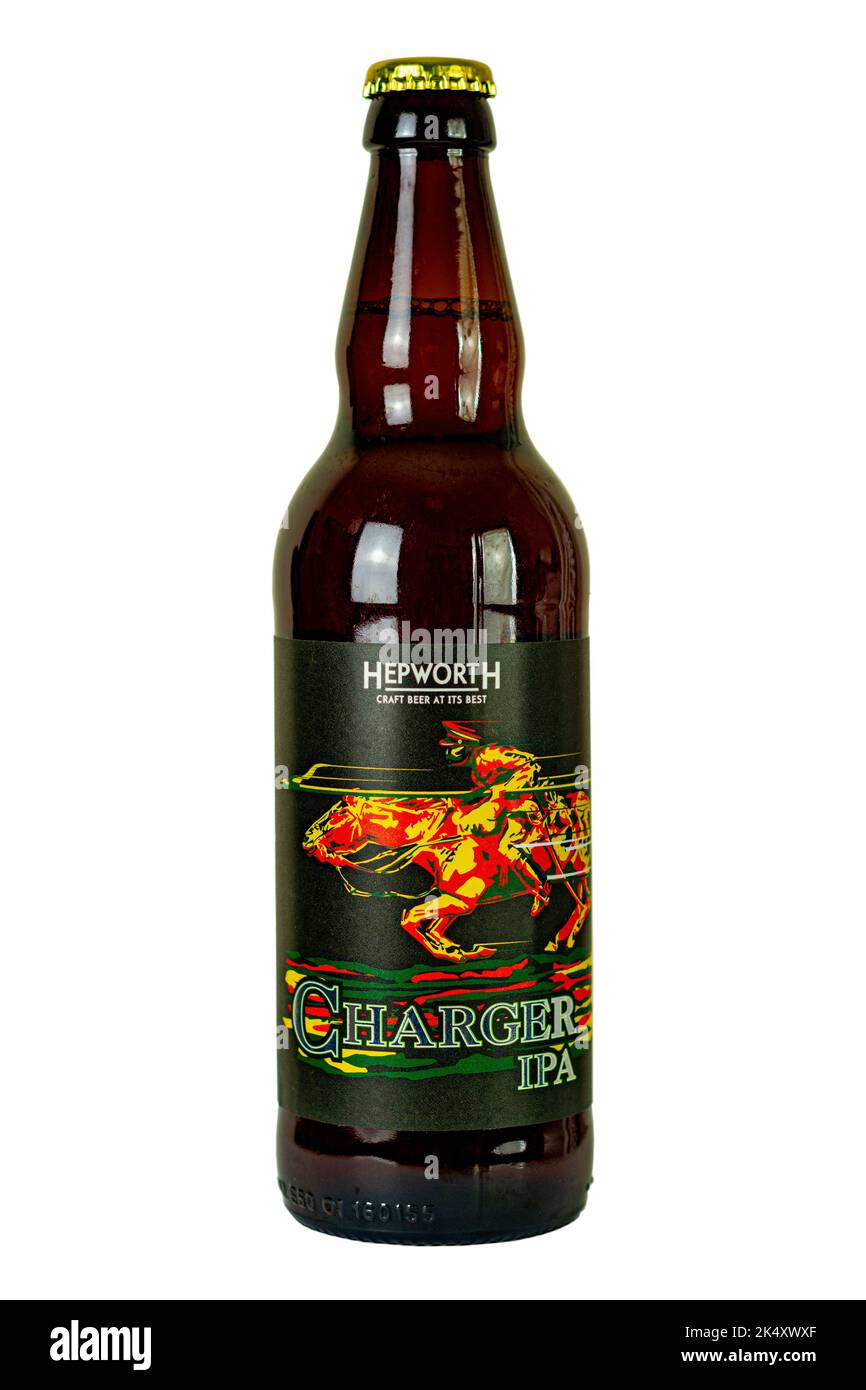 Hepworth & Co Brewery - Charger IPA craft beer - ABV 5.5% - current @ 2022. Stock Photo