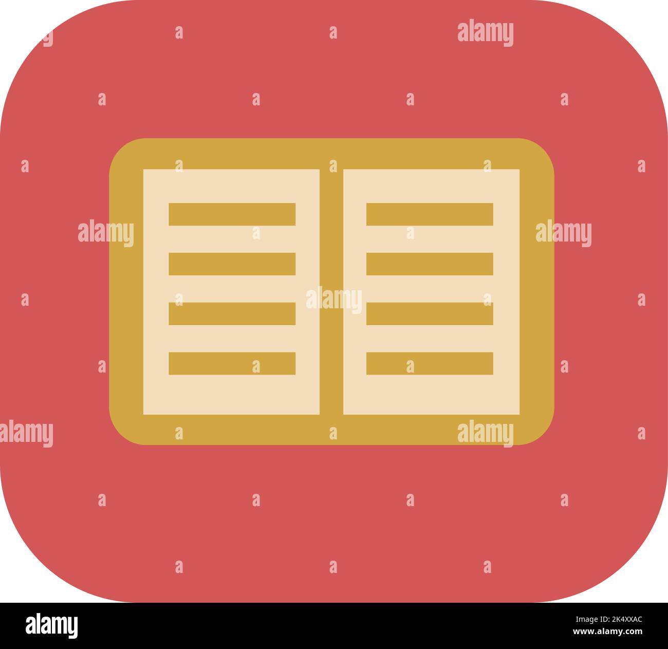 School open book, illustration, vector on a white background. Stock Vector