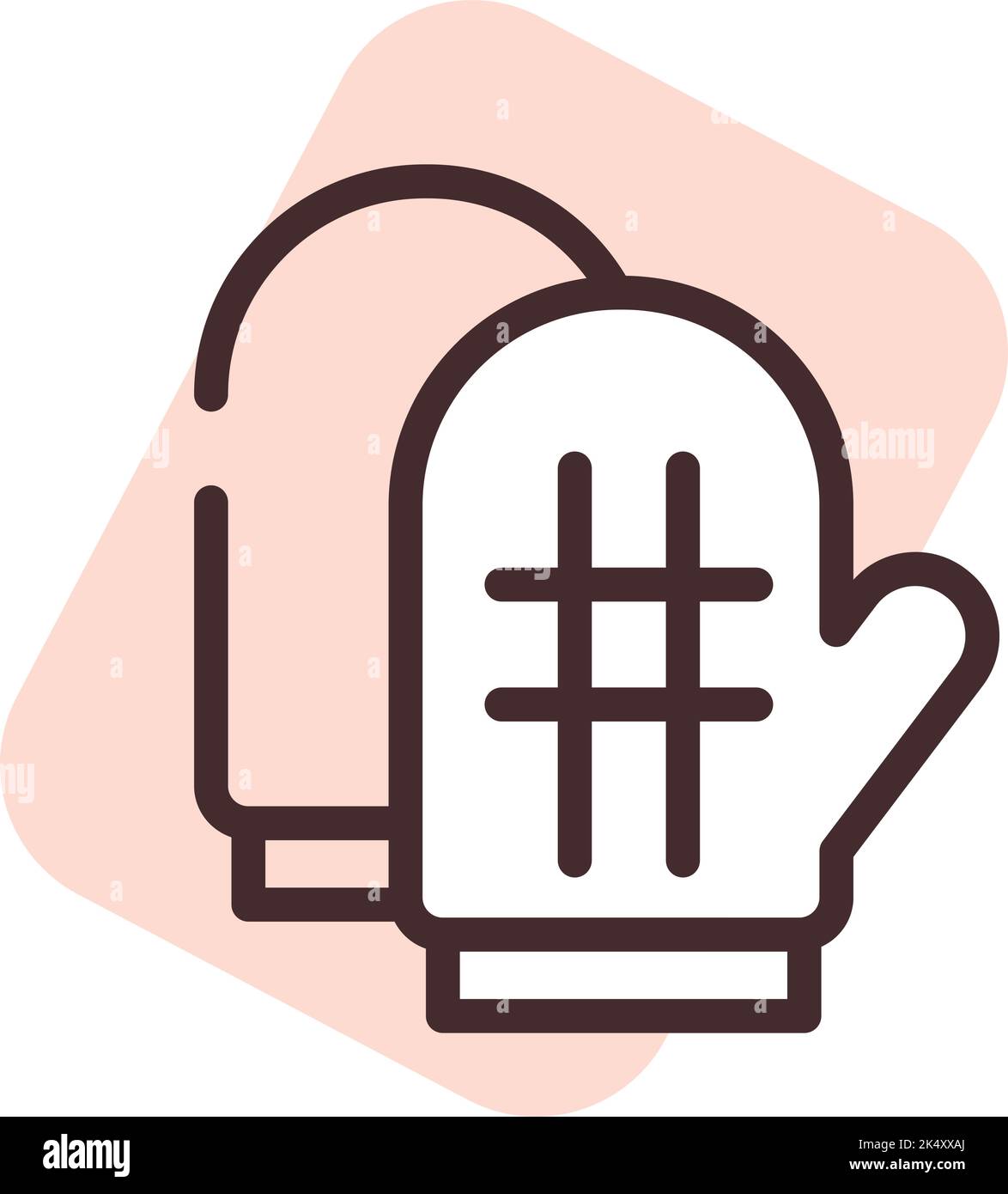 Restaurant gloves, illustration, vector on a white background. Stock Vector