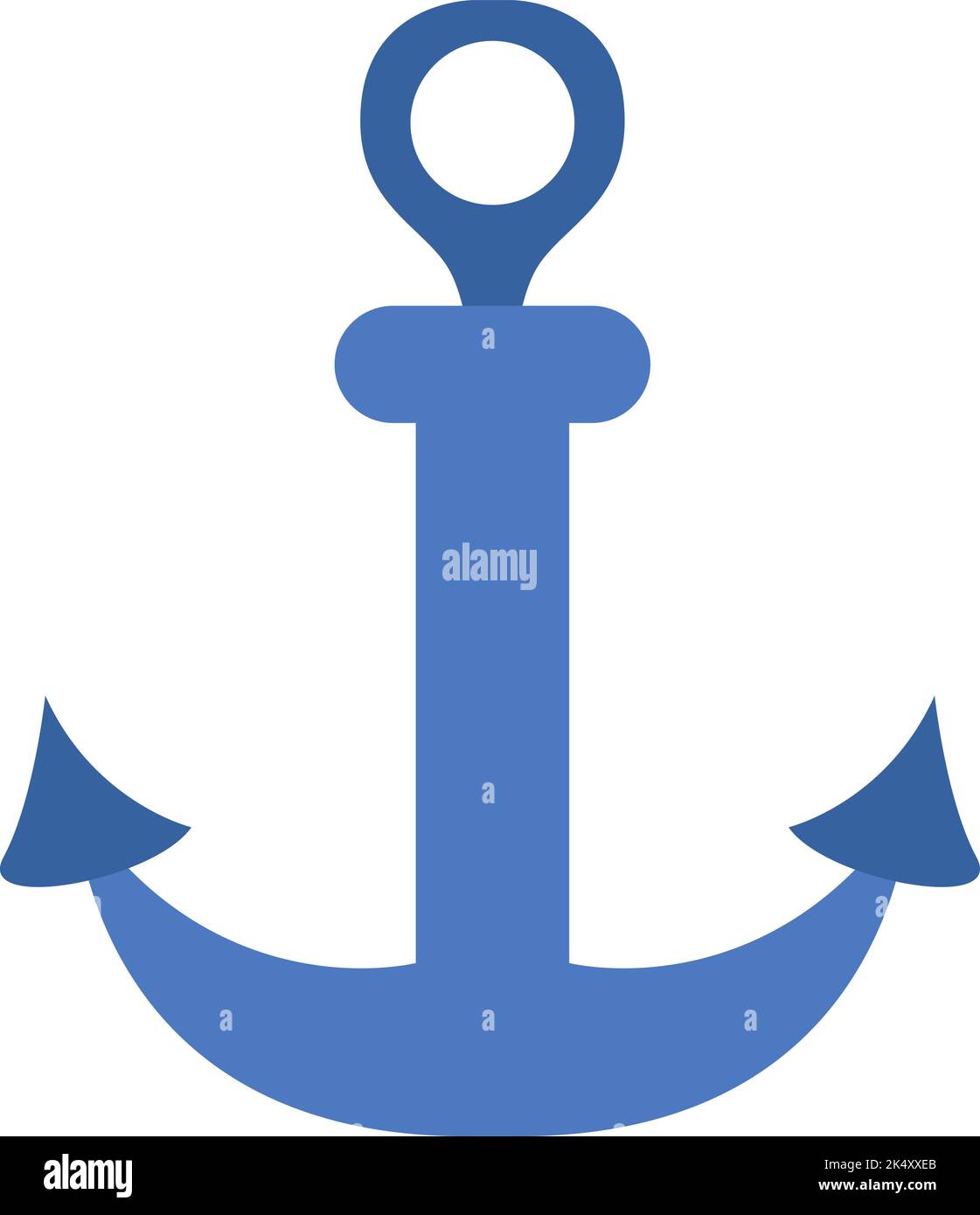 Sea anchor, illustration, vector on a white background. Stock Vector